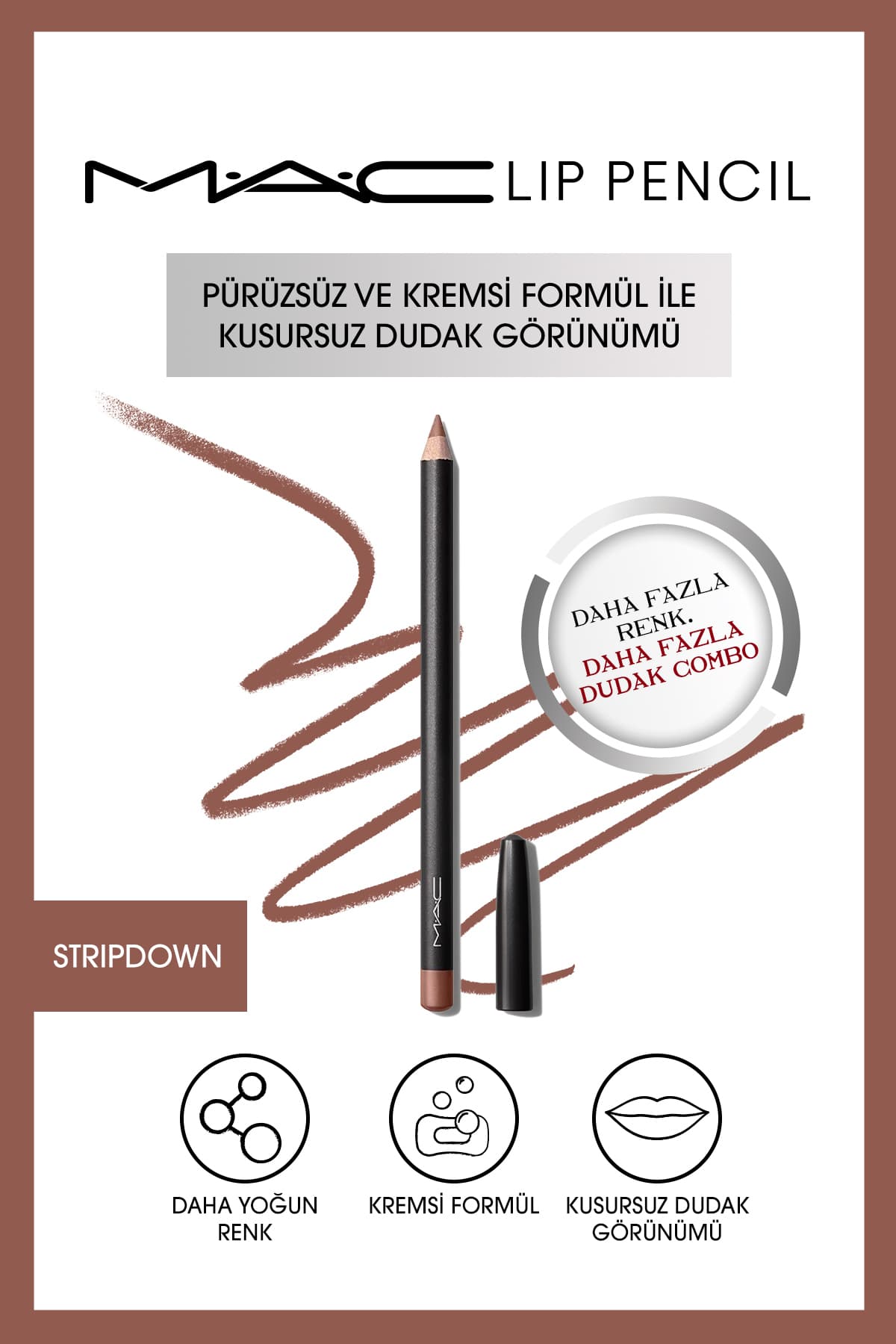 مداد لب Mac کرمی و ماندگار Stripdown 1.45 G مداد لب Mac کرمی و ماندگار Stripdown 1.45 G