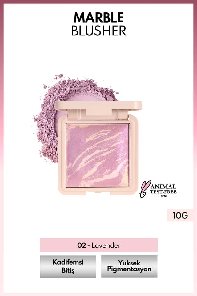 رژگونه و هایلایتر Note Cosmetics فرنیشده Marble شماره 02 رنگ اسطوخودوسی رژگونه و هایلایتر Note Cosmetics فرنیشده Marble شماره 02 رنگ اسطوخودوسی