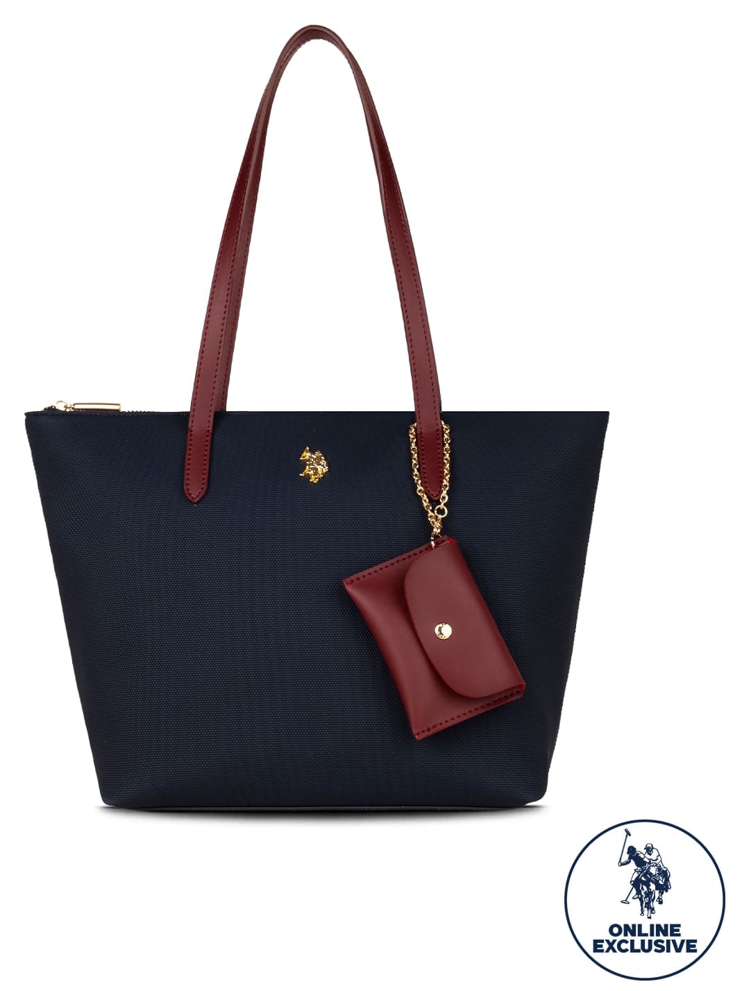 کیف دوشی زنانه U.S. Polo Assn. سرمهای و زرشکی مدل Us26303 کیف دوشی زنانه U.S. Polo Assn. سرمهای و زرشکی مدل Us26303