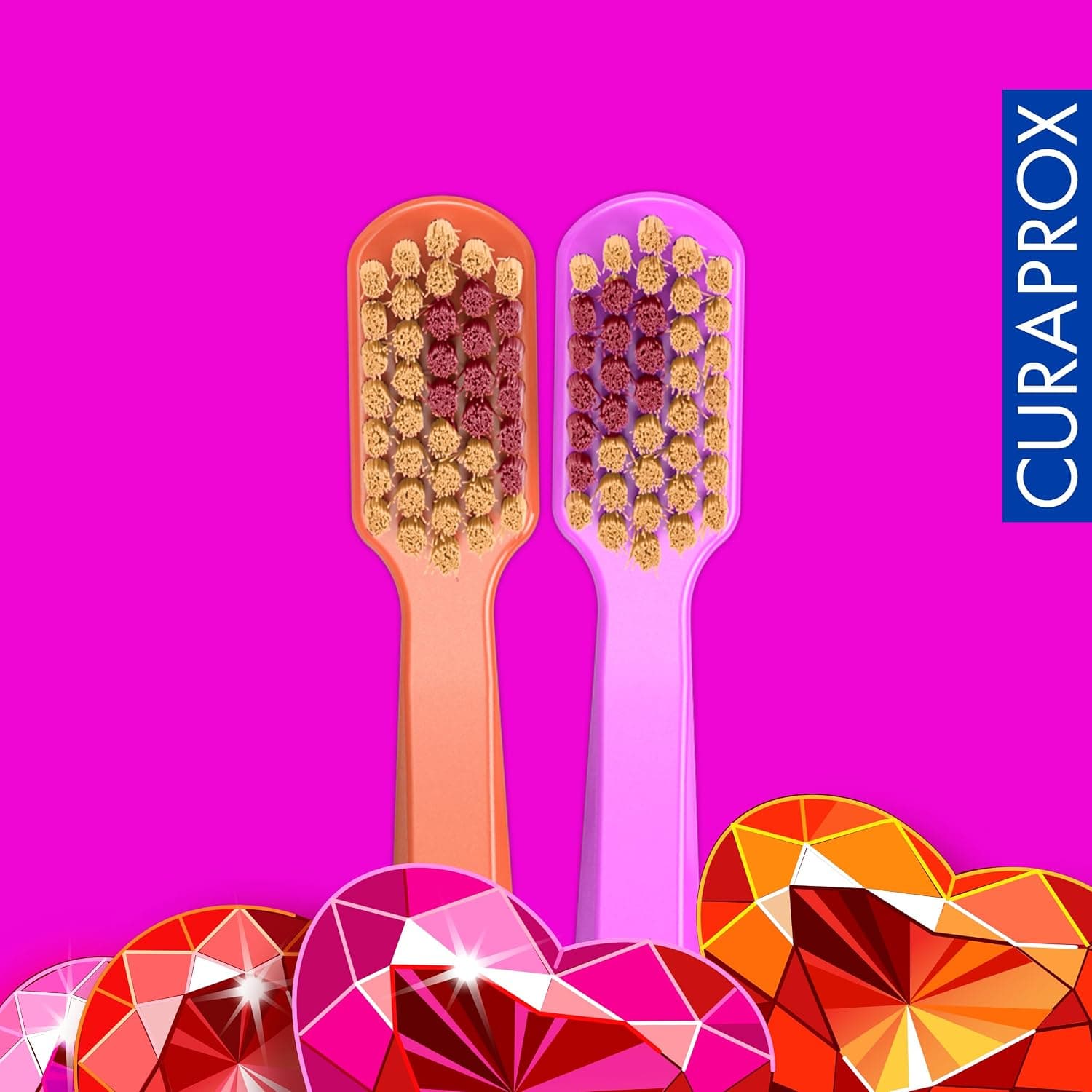 مسواک CURAPROX بسته 2 تایی Love Edition مدل Cs 5460 مسواک CURAPROX بسته 2 تایی Love Edition مدل Cs 5460