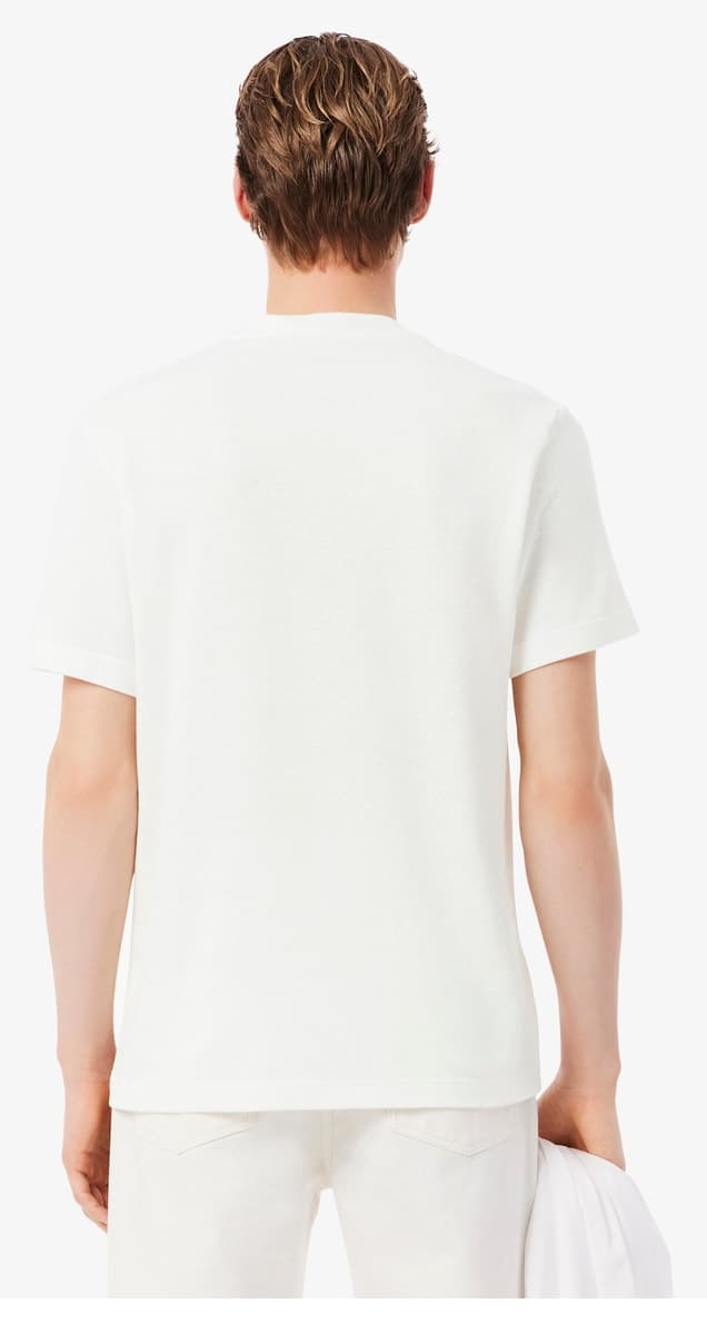 تیشرت مردانه Lacoste یقه گرد فیت کلاسیک سفید تیشرت مردانه Lacoste یقه گرد فیت کلاسیک سفید