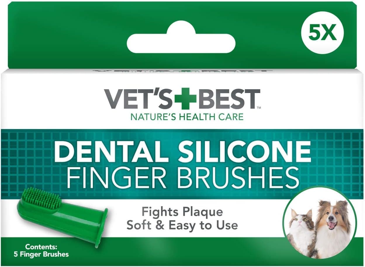 مسواک انگشتی گربه و سگ Vet's Best با سری سیلیکونی مسواک انگشتی گربه و سگ Vet's Best با سری سیلیکونی