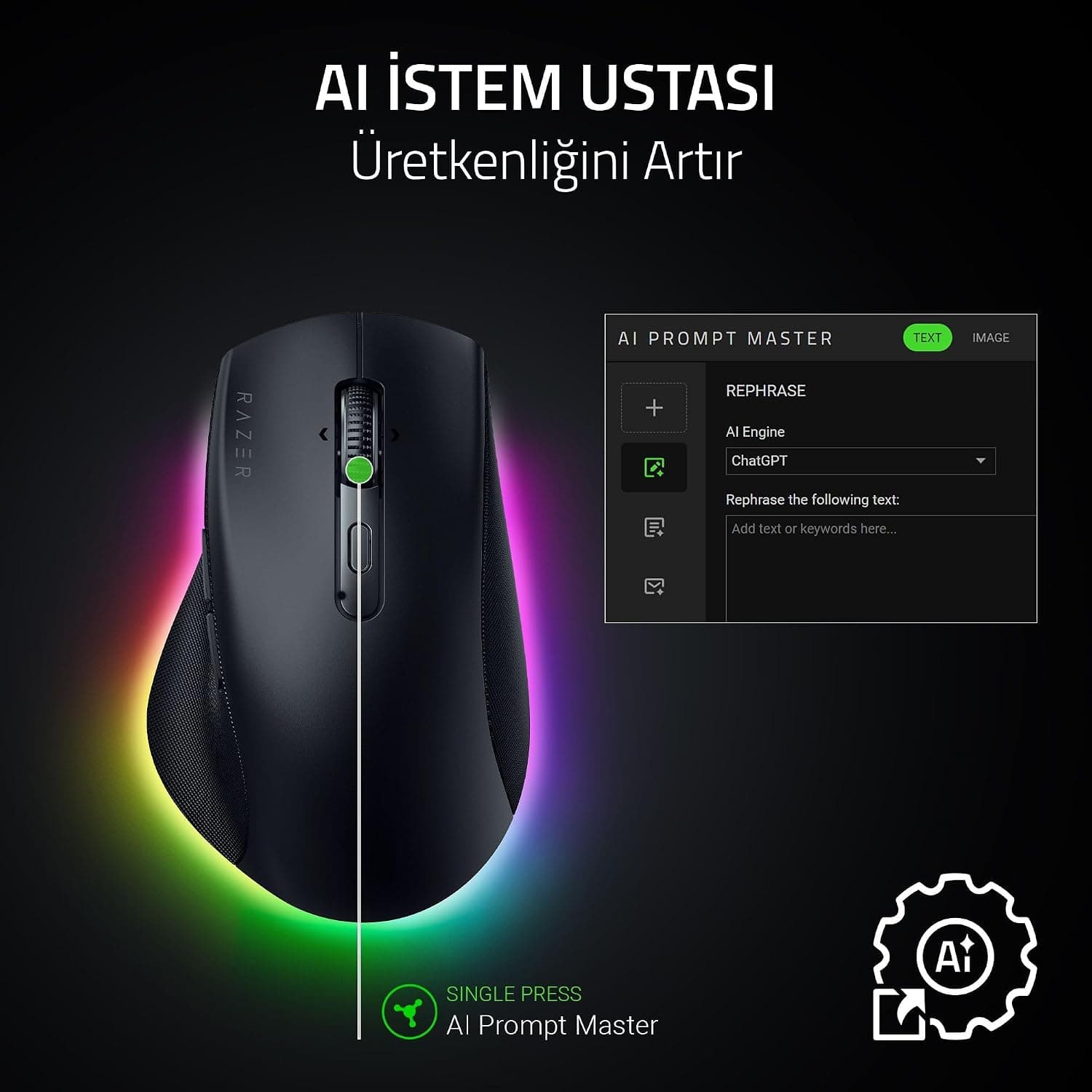 موس بیسیم ارگونومیک Razer Pro Click V2 با AI Prompt Assist و حسگر نوری 30K، مشکی موس بیسیم ارگونومیک Razer Pro Click V2 با AI Prompt Assist و حسگر نوری 30K، مشکی