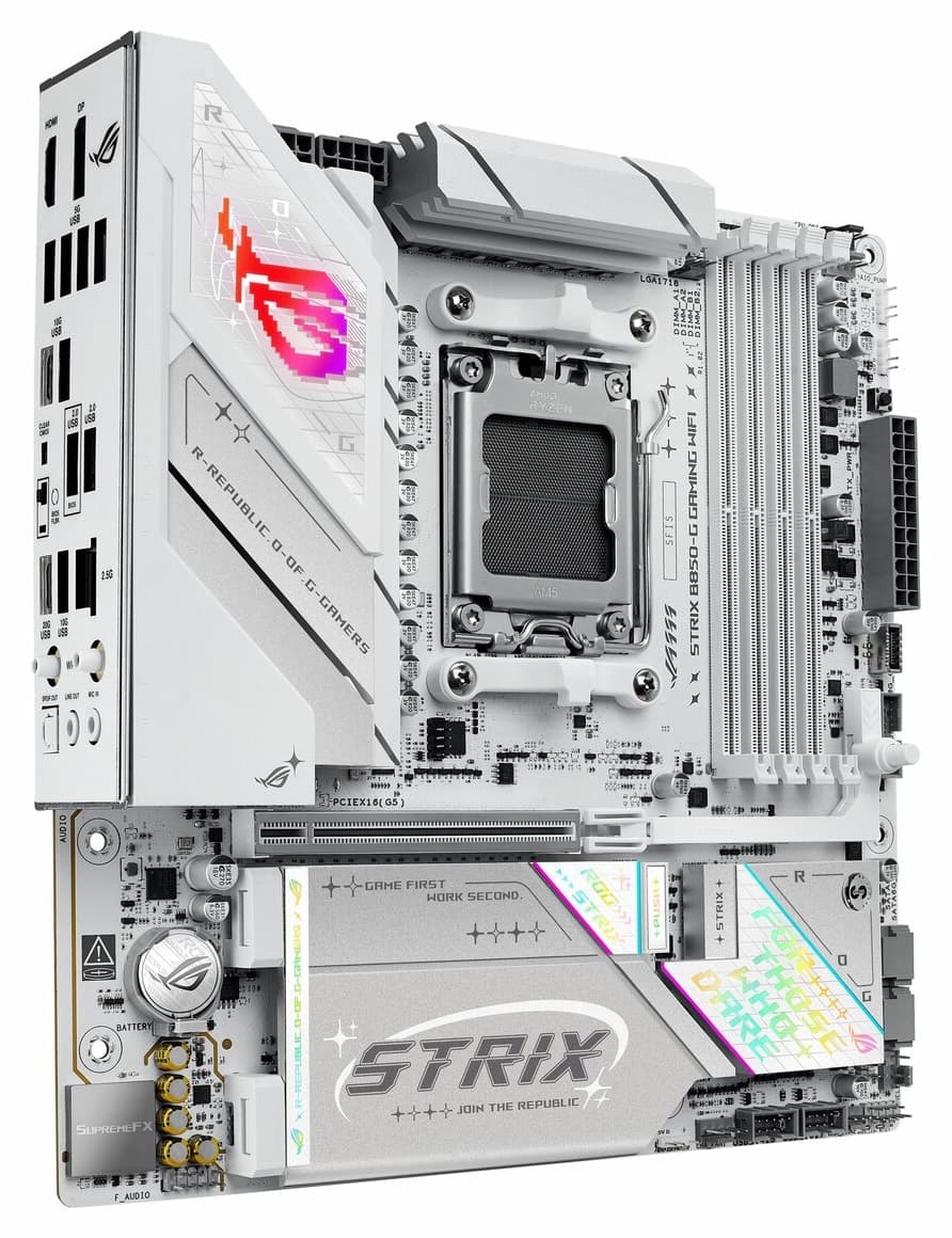 مادربورد ASUS ROG Strix B850-G Gaming WiFi با حافظه DDR5 سوکت AM5 و فرم فاکتور mATX مادربورد ASUS ROG Strix B850-G Gaming WiFi با حافظه DDR5 سوکت AM5 و فرم فاکتور mATX