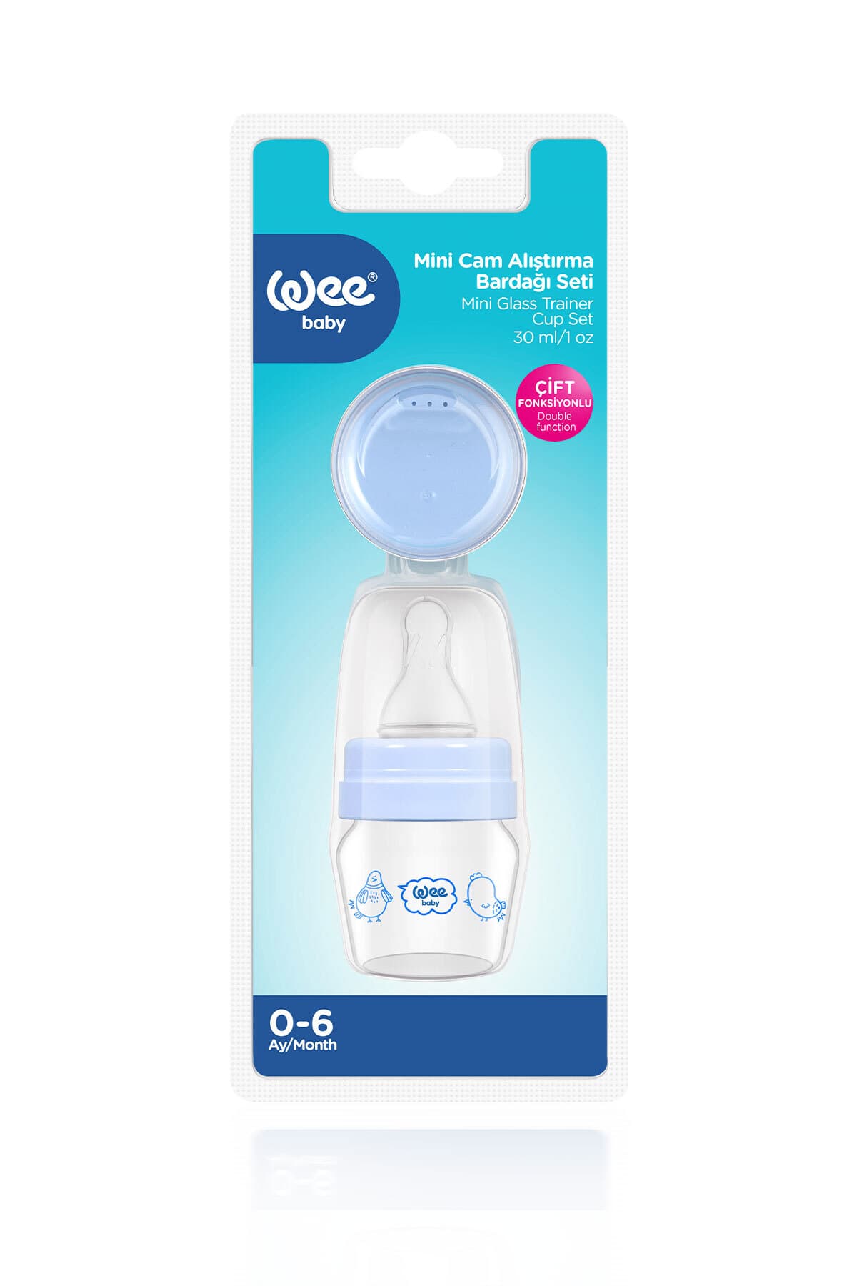 ست شیشه شیر و لیوان آموزشی Wee Baby Mini Cam 30 Ml آبی ست شیشه شیر و لیوان آموزشی Wee Baby Mini Cam 30 Ml آبی
