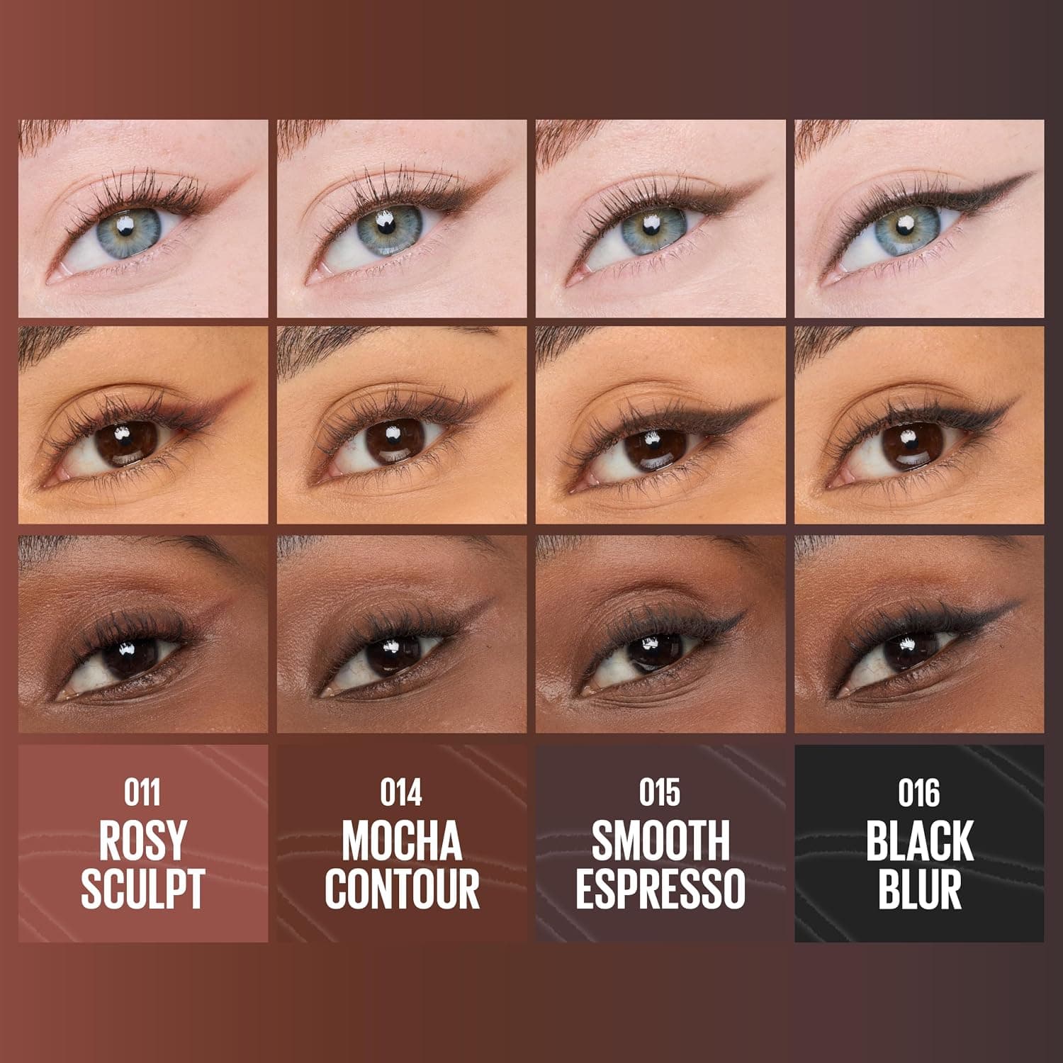 مداد چشم دو سر کانتورینگ MAYBELLINE مدل 015 Smooth Espresso مداد چشم دو سر کانتورینگ MAYBELLINE مدل 015 Smooth Espresso