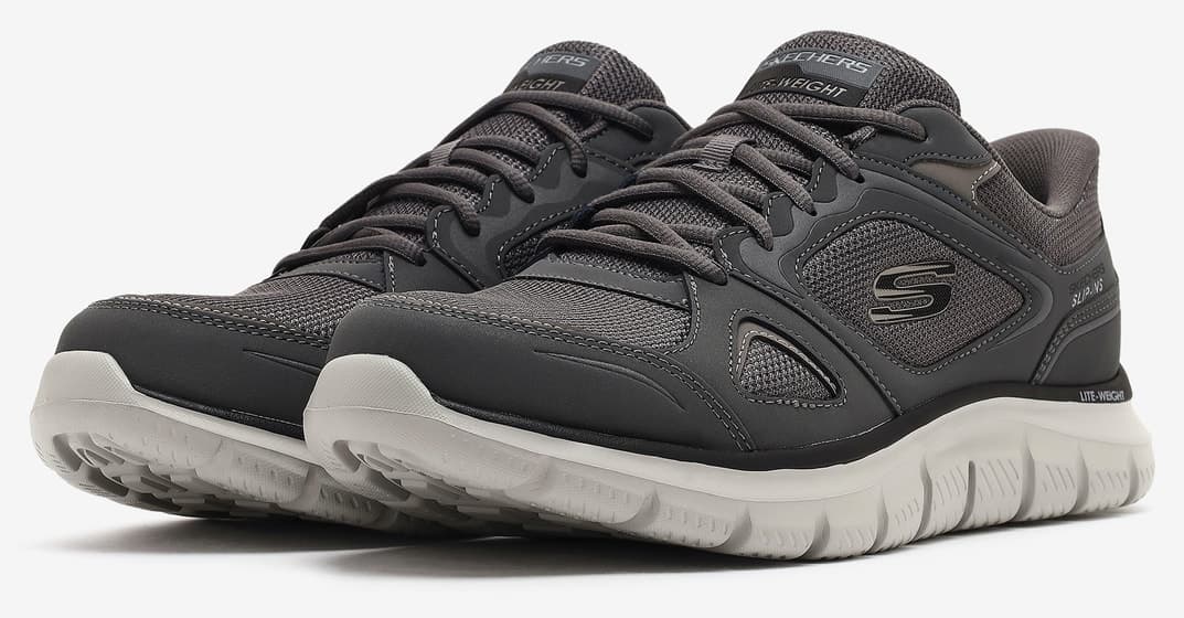 کفش ورزشی مردانه Skechers خاکستری مدل TRACK EZRAL 233039TK CHAR کفش ورزشی مردانه Skechers خاکستری مدل TRACK EZRAL 233039TK CHAR