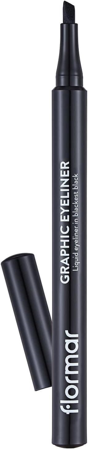 خط چشم گرافیکی Flormar مشکی 1ml خط چشم گرافیکی Flormar مشکی 1ml