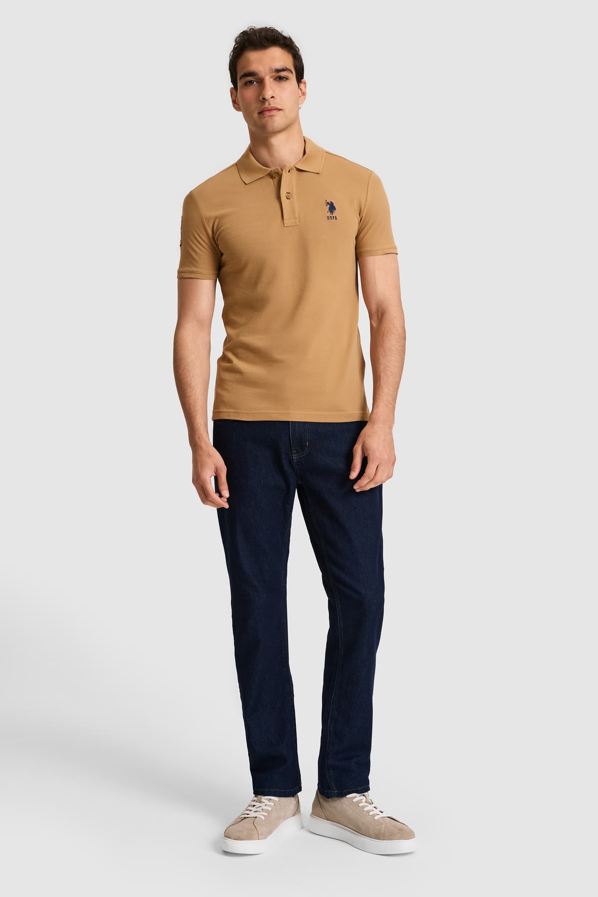 تیشرت مردانه U.S. Polo Assn. یقه پولو فیت اسلیم بیسیک نارگیلی مدل 50326920-VR153 تیشرت مردانه U.S. Polo Assn. یقه پولو فیت اسلیم بیسیک نارگیلی مدل 50326920-VR153