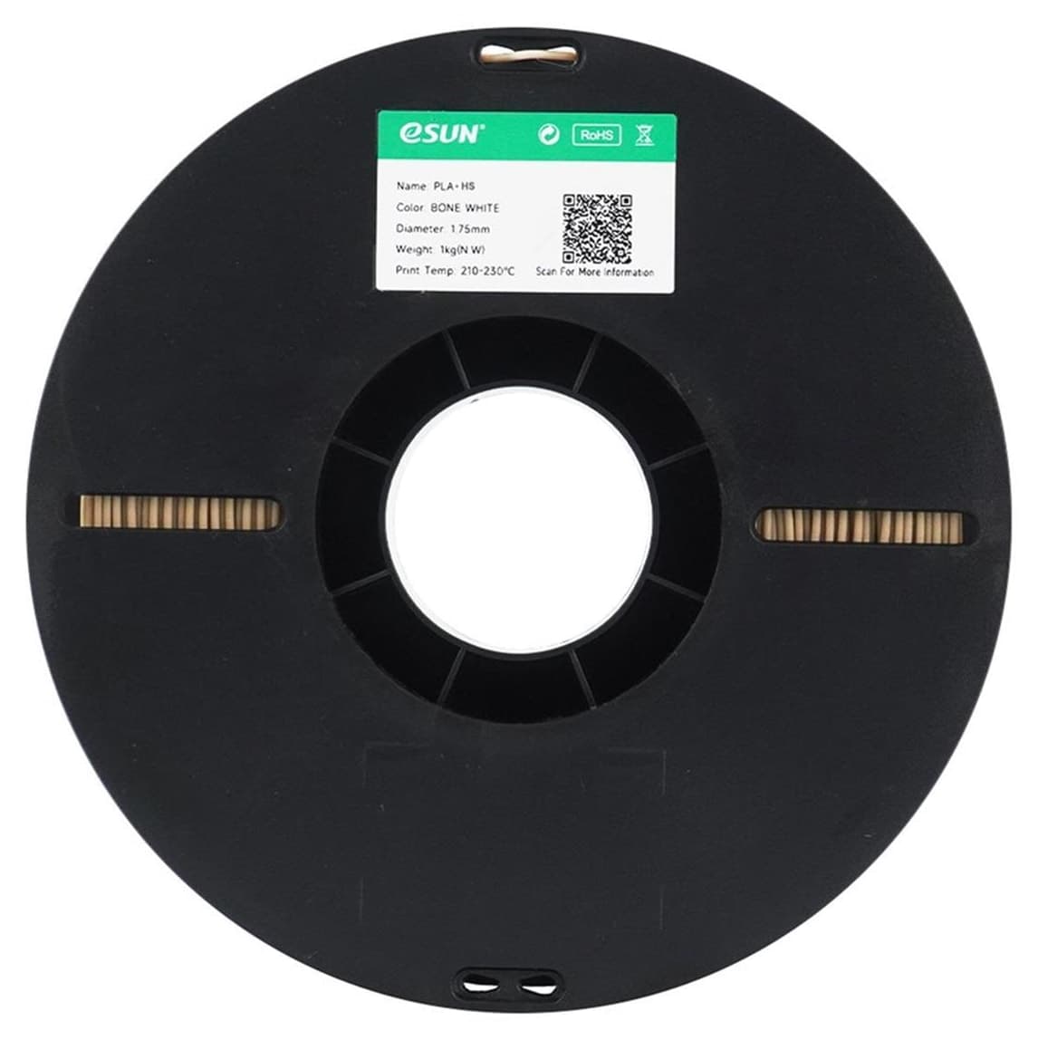 فیلامنت eSun پرسرعت سفید استخوانی PLA+HS 1.75mm 1kg فیلامنت eSun پرسرعت سفید استخوانی PLA+HS 1.75mm 1kg