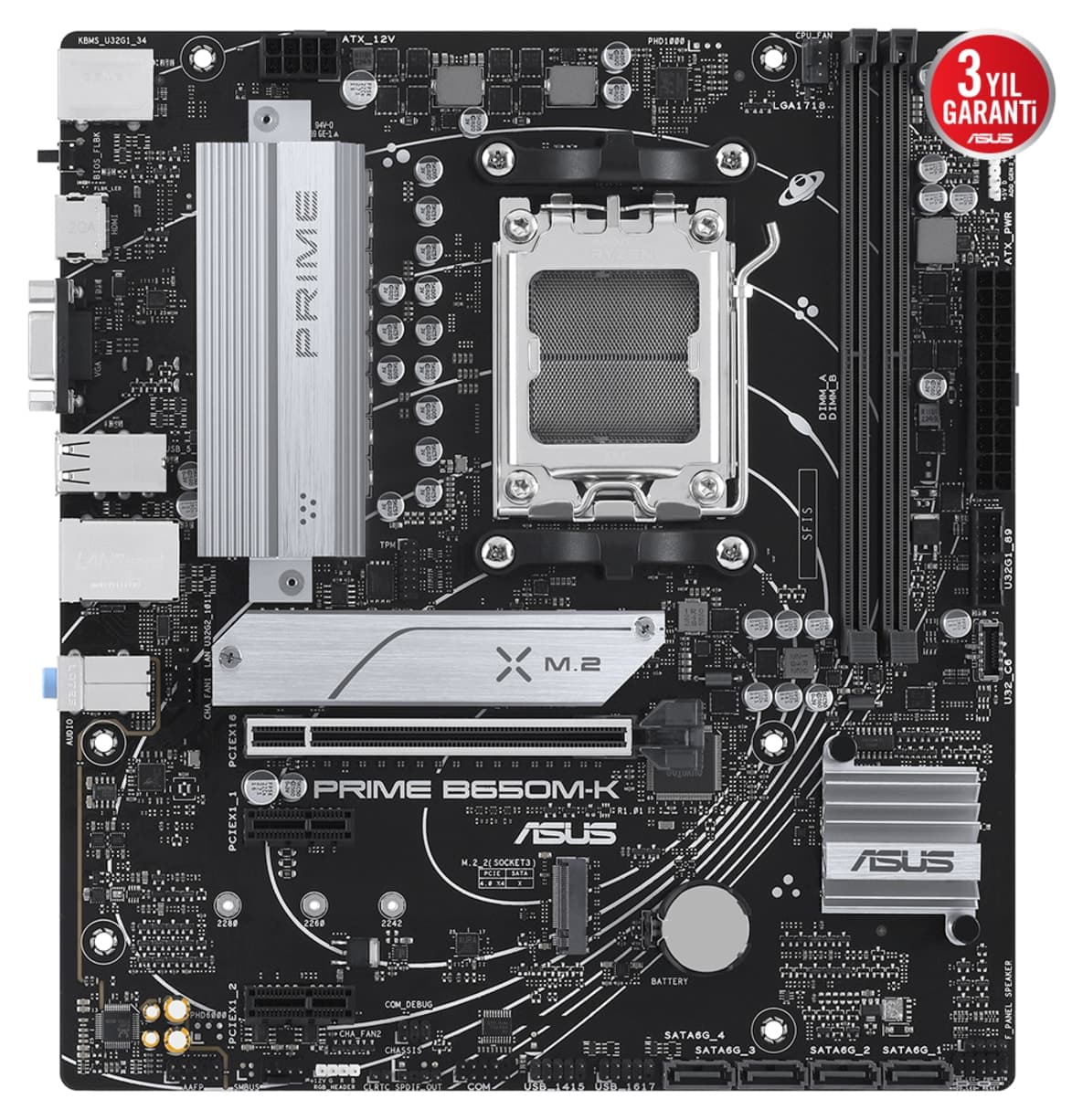 مادربرد ASUS سوکت AM5 DDR5 mATX مدل PRIME B650M-K مادربرد ASUS سوکت AM5 DDR5 mATX مدل PRIME B650M-K