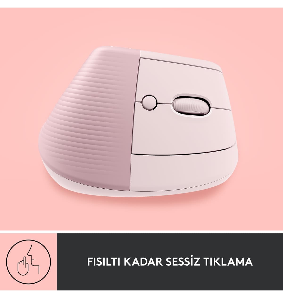 ماوس عمودی ارگونومیک بیسیم کمصدا logitech Lift صورتی مدل 910-006478 ماوس عمودی ارگونومیک بیسیم کمصدا logitech Lift صورتی مدل 910-006478