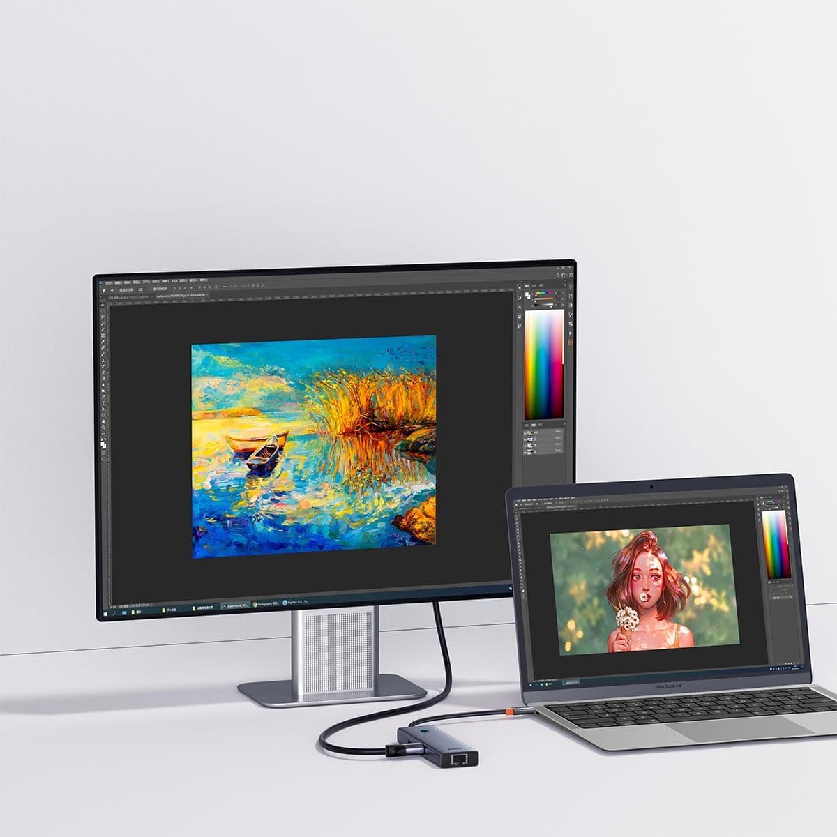 هاب 7 پورت Baseus مدل 7w1 UltraJoy 7 با ورودی USB-C هاب 7 پورت Baseus مدل 7w1 UltraJoy 7 با ورودی USB-C