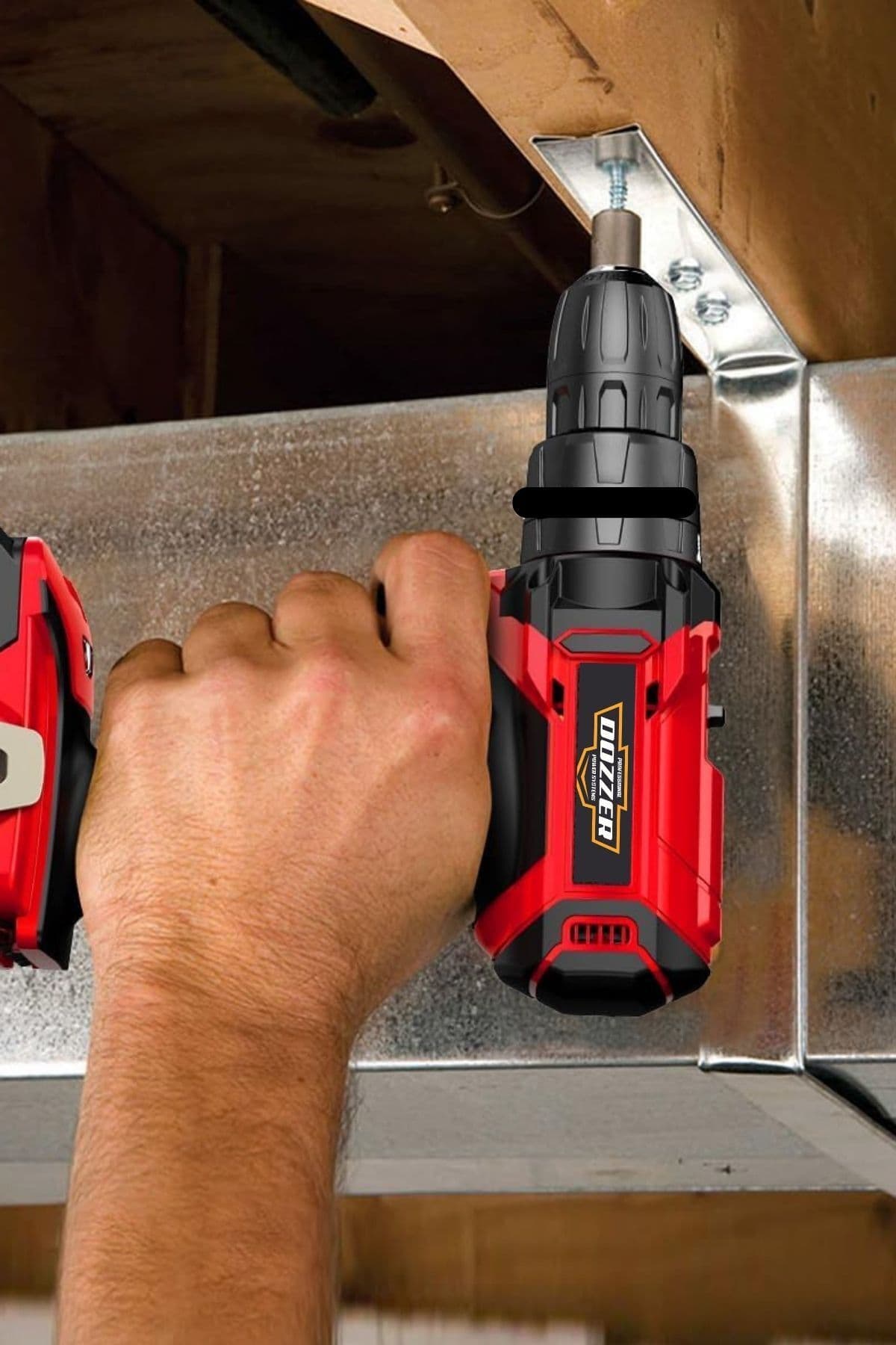 دریل پیچگوشتی شارژی دو باتری DOZZER آلمانی با موتور سیمپیچی مسی و گیربکس فولادی 12volt 2.0 Ah دریل پیچگوشتی شارژی دو باتری DOZZER آلمانی با موتور سیمپیچی مسی و گیربکس فولادی 12volt 2.0 Ah