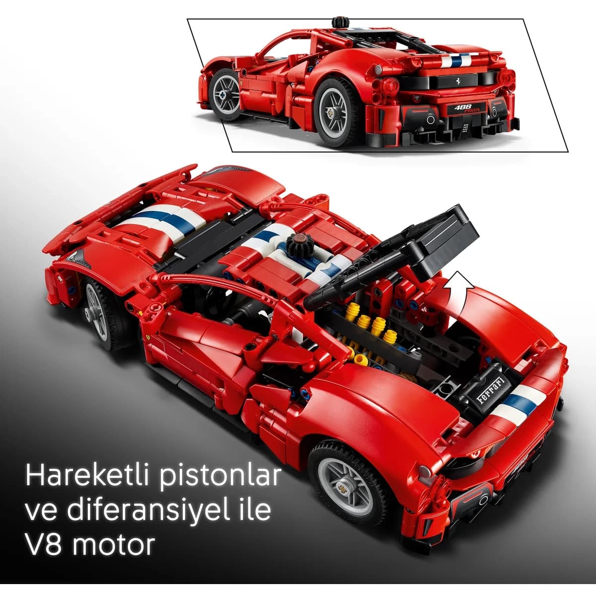 لگو Technic ماشین Ferrari 488 PISTA مدل 42235 با 882 قطعه لگو Technic ماشین Ferrari 488 PISTA مدل 42235 با 882 قطعه