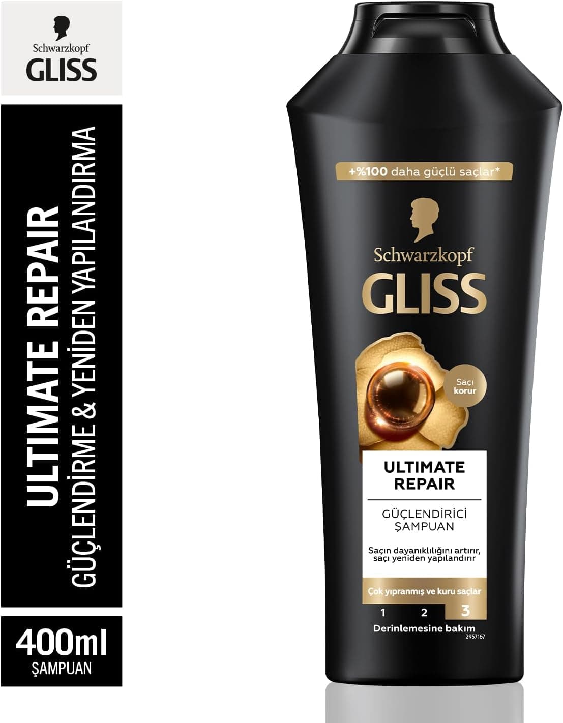 شامپو Gliss Ultimate Repair تقویتکننده عمیق حاوی کراتین موهای خشک و آسیبدیده 400 ml شامپو Gliss Ultimate Repair تقویتکننده عمیق حاوی کراتین موهای خشک و آسیبدیده 400 ml
