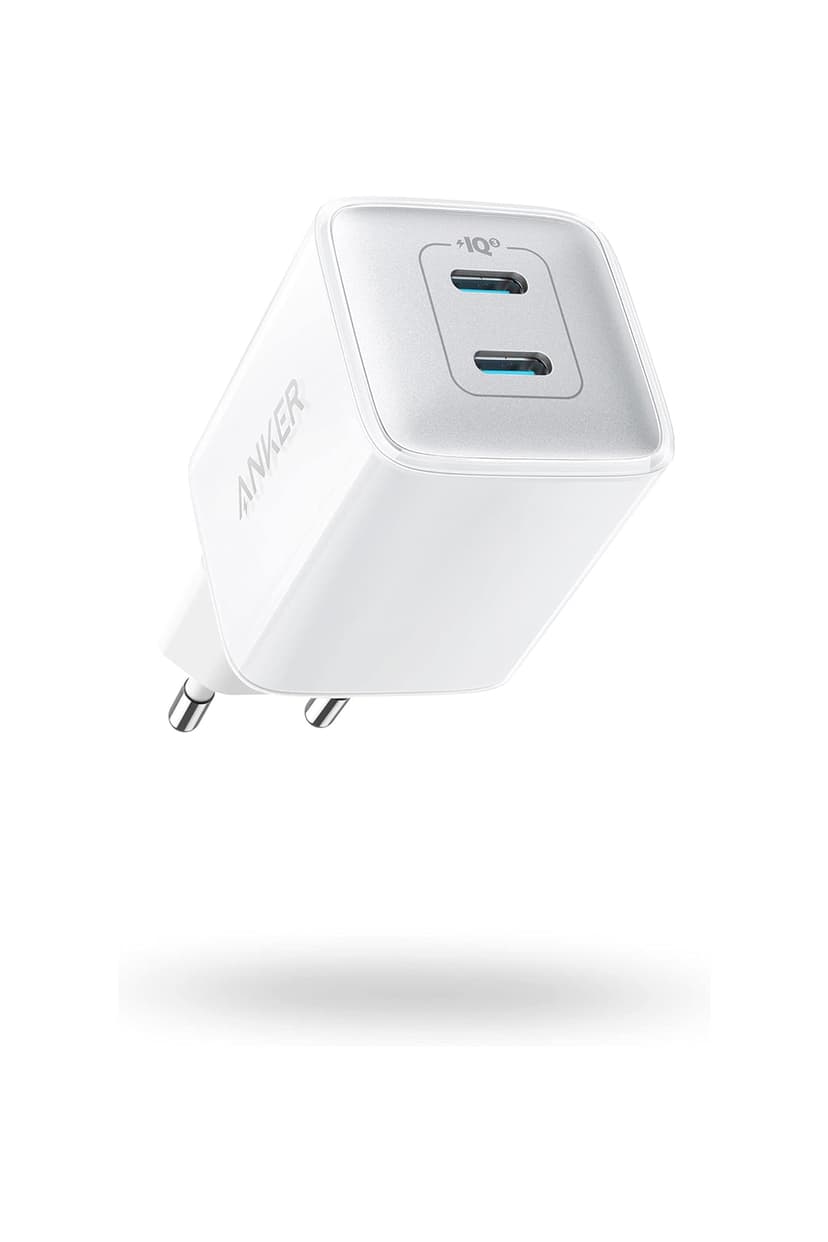 شارژر Anker Nano 521 با توان 40W، PIQ 3.0، دو درگاه USB-C، سفید مدل A2038 شارژر Anker Nano 521 با توان 40W، PIQ 3.0، دو درگاه USB-C، سفید مدل A2038
