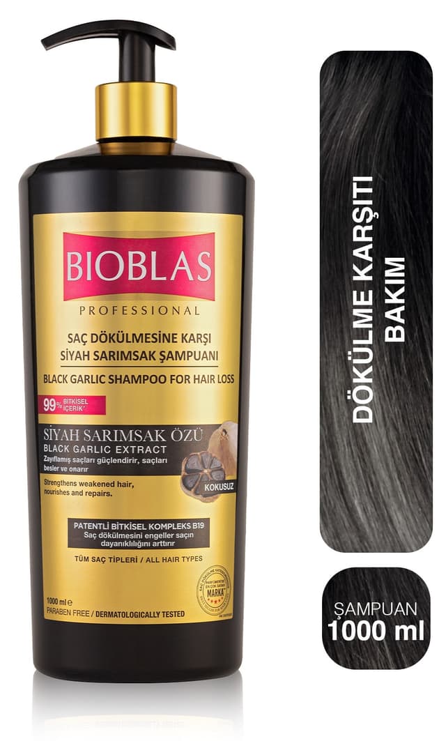 شامپو سیر سیاه ضد ریزش مو Bioblas حجم 1.000 ml شامپو سیر سیاه ضد ریزش مو Bioblas حجم 1.000 ml