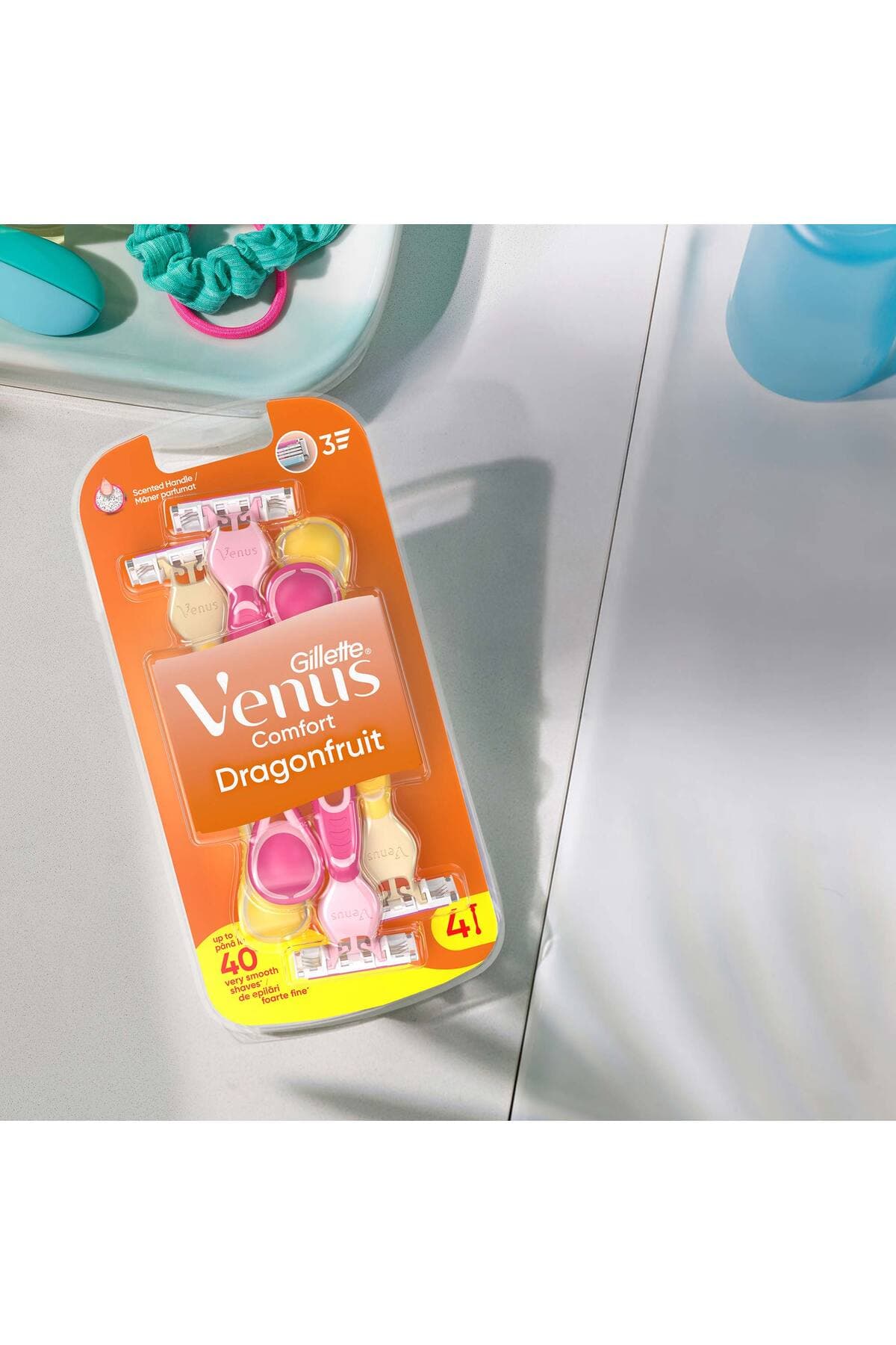 خودتراش یکبارمصرف Gillette Venus Simply Venus دراگونفروت 3 عدد خودتراش یکبارمصرف Gillette Venus Simply Venus دراگونفروت 3 عدد