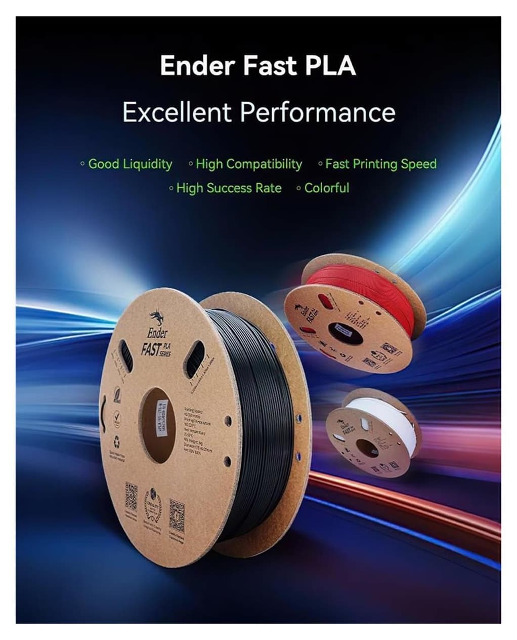 فیلامنت پرینت 3D Creality PLA آبی 1.75mm Ender Fast فیلامنت پرینت 3D Creality PLA آبی 1.75mm Ender Fast