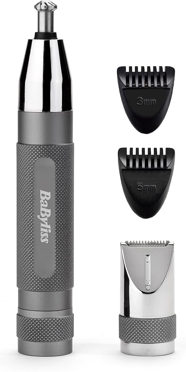 ماشین اصلاح بینی، گوش و ابرو مردانه BaByliss Super-X Metal Series خاکستری نقرهای ماشین اصلاح بینی، گوش و ابرو مردانه BaByliss Super-X Metal Series خاکستری نقرهای