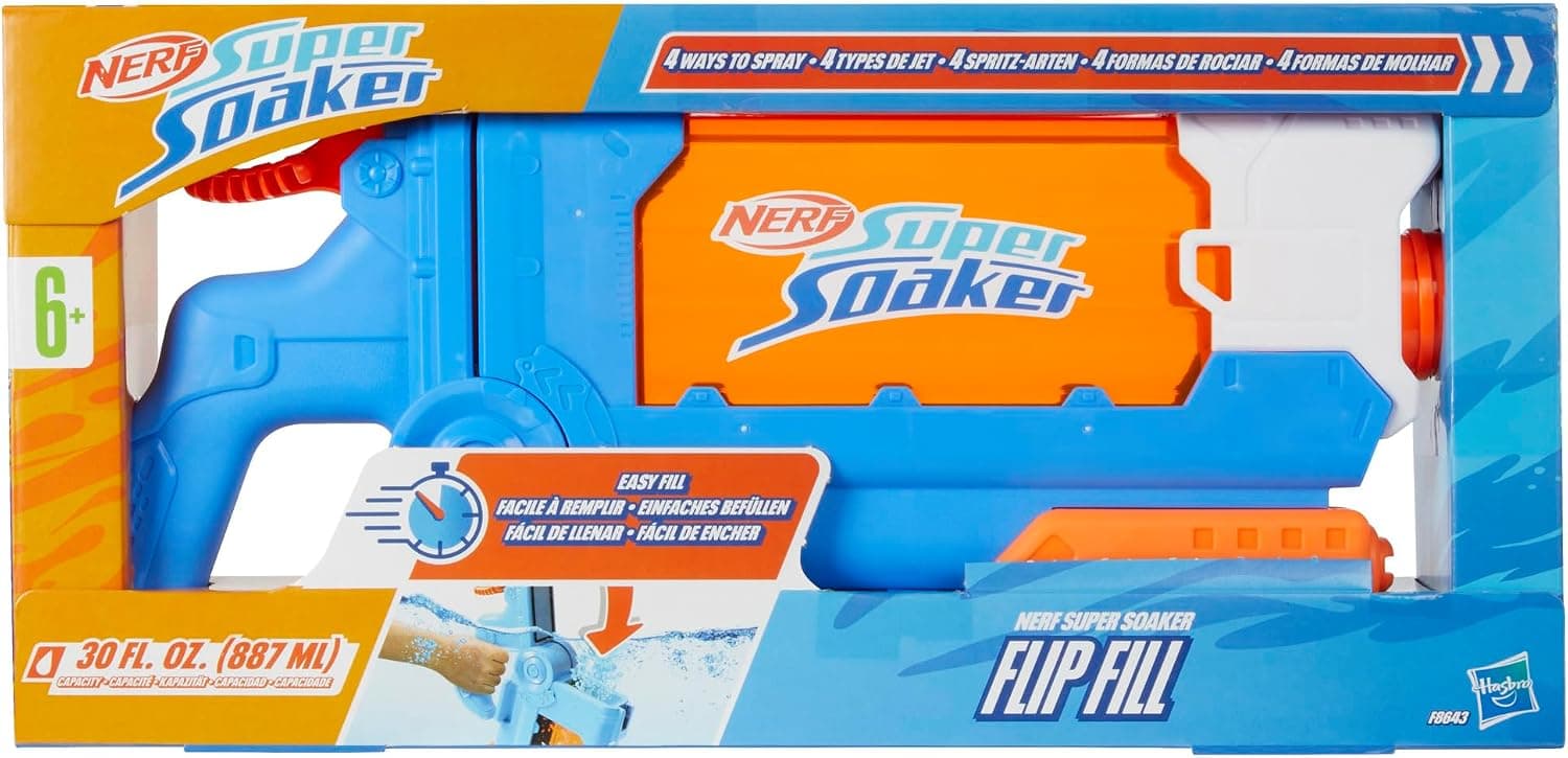تفنگ آبپاش Nerf با پرکردن چرخشی، ۴ حالت پاشش و مخزن 30 Sıvı Ons تفنگ آبپاش Nerf با پرکردن چرخشی، ۴ حالت پاشش و مخزن 30 Sıvı Ons
