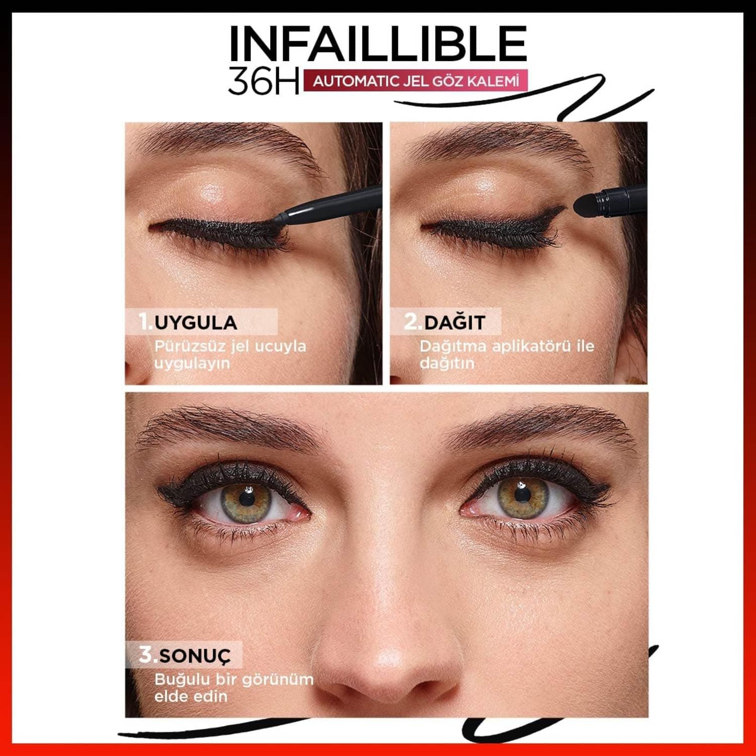 خط چشم مایع Infaillible برند L'Oreal Paris رنگ اسپرسو برنزه مدل 12 خط چشم مایع Infaillible برند L'Oreal Paris رنگ اسپرسو برنزه مدل 12