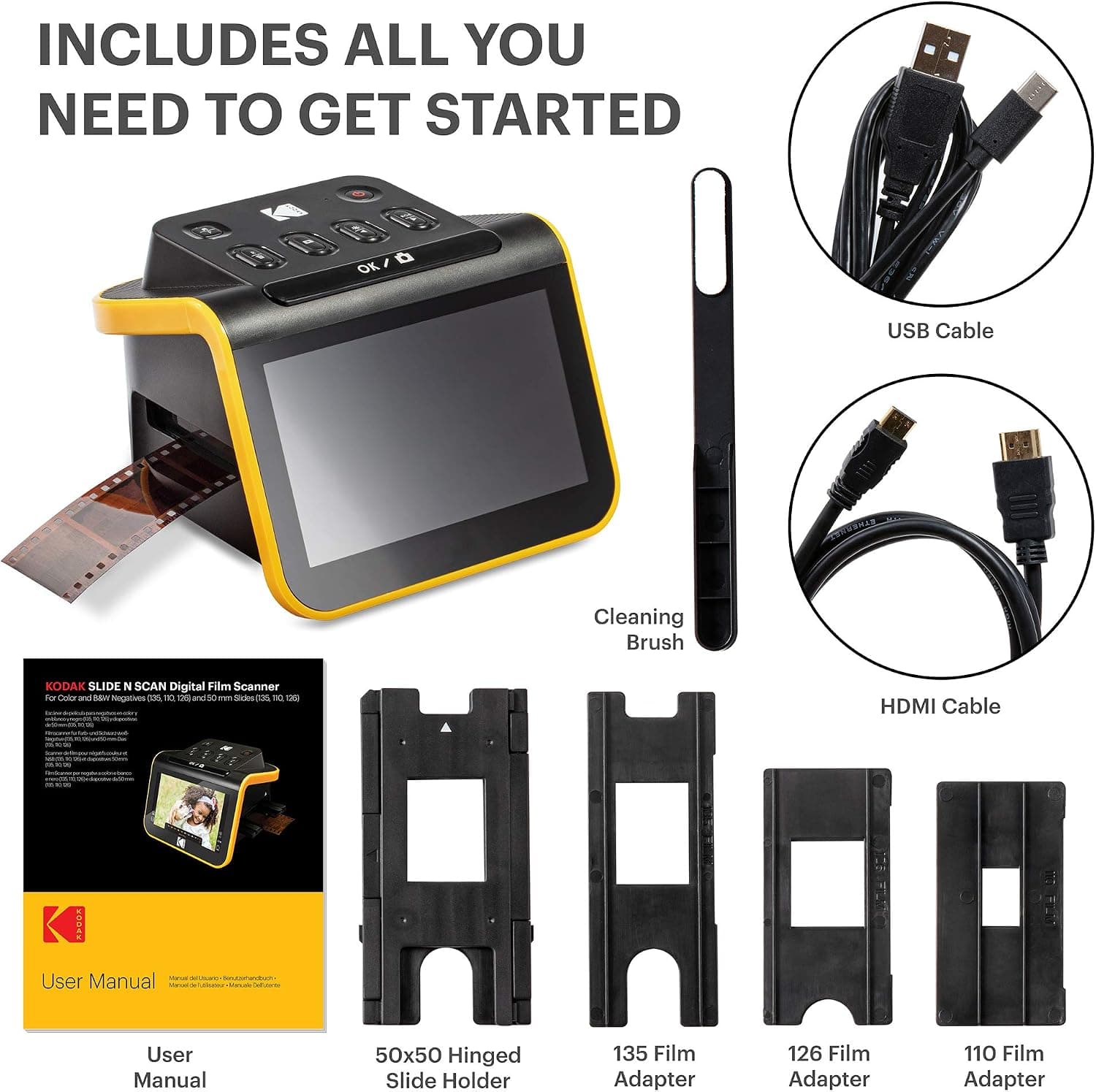 اسکنر فیلم KODAK با صفحه LCD 5 اینچی مدل HYQNG مشکی اسکنر فیلم KODAK با صفحه LCD 5 اینچی مدل HYQNG مشکی