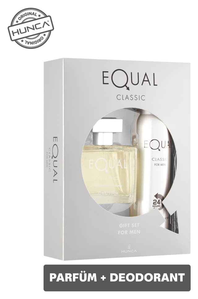ست عطر مردانه Equal شامل Classic EDT 75 ml و اسپری دئودورانت 150 ml ست عطر مردانه Equal شامل Classic EDT 75 ml و اسپری دئودورانت 150 ml