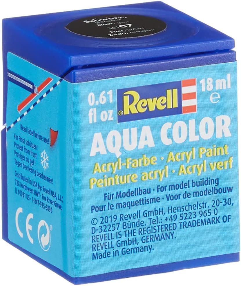 رنگ ماکت پایه آب Revell مشکی براق 18 ml مدل 36107 رنگ ماکت پایه آب Revell مشکی براق 18 ml مدل 36107
