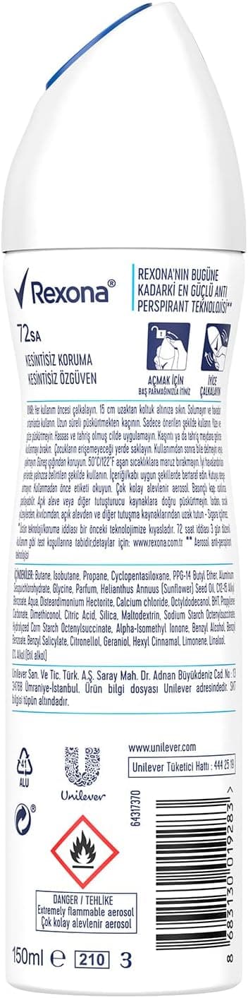اسپری دئودورانت زنانه Rexona با رایحه Cotton Dry، 150 ml اسپری دئودورانت زنانه Rexona با رایحه Cotton Dry، 150 ml