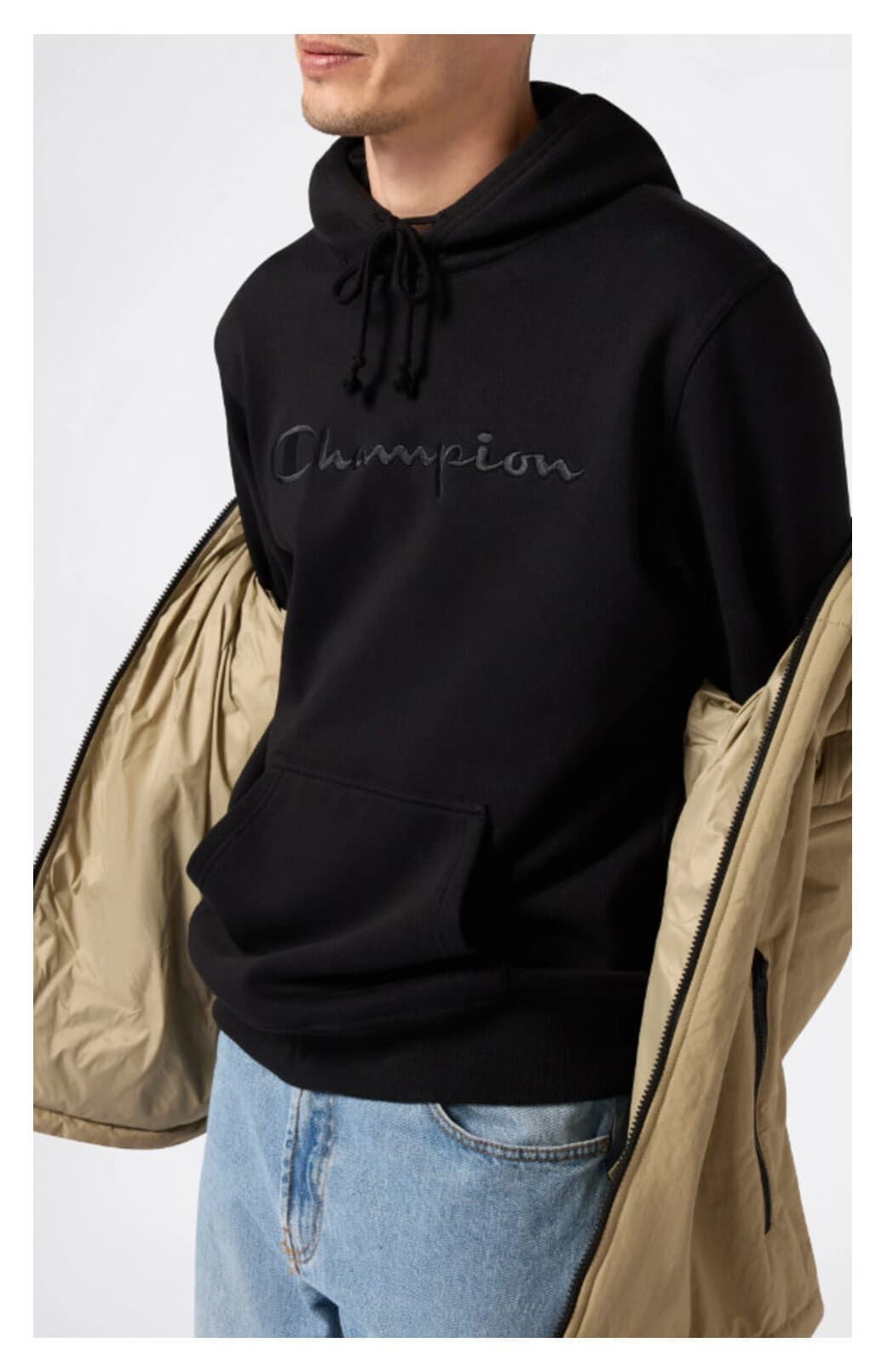 سوئیشرت هودی مردانه Champion Icons مشکی مدل 220271-KK001 سوئیشرت هودی مردانه Champion Icons مشکی مدل 220271-KK001