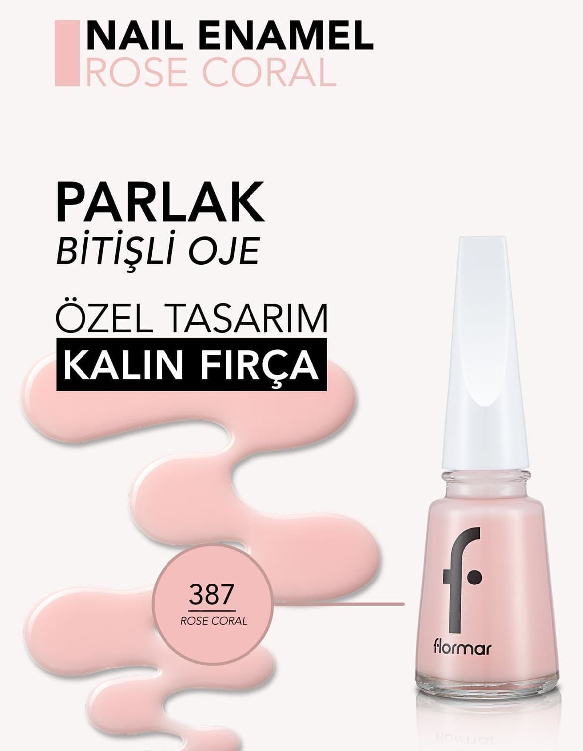 لاک ناخن Flormar با جلوه براق و رنگدانه بالا مدل 397 مرجانی رز کد 8682536035972 لاک ناخن Flormar با جلوه براق و رنگدانه بالا مدل 397 مرجانی رز کد 8682536035972