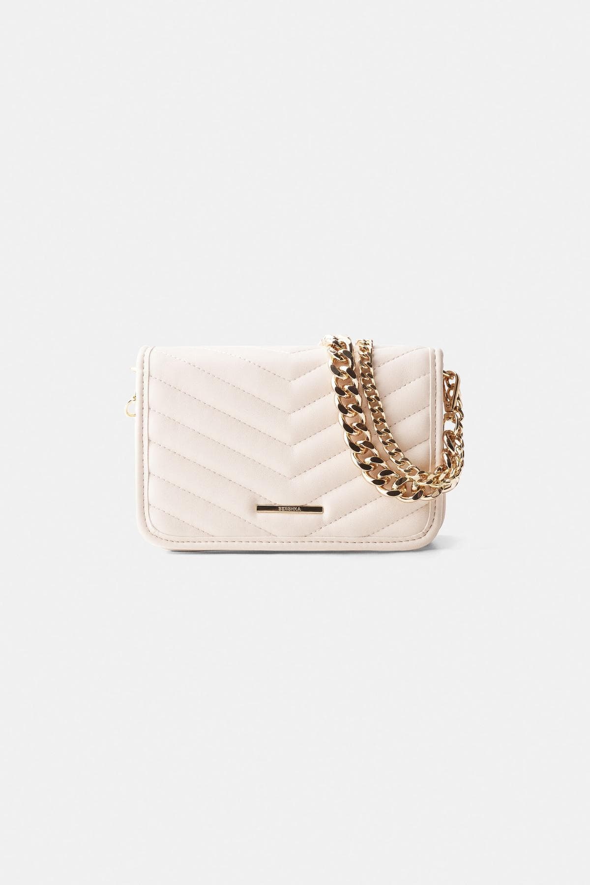 کیف زنانه Bershka کپیتونه با زنجیر کراسبادی کیف زنانه Bershka کپیتونه با زنجیر کراسبادی
