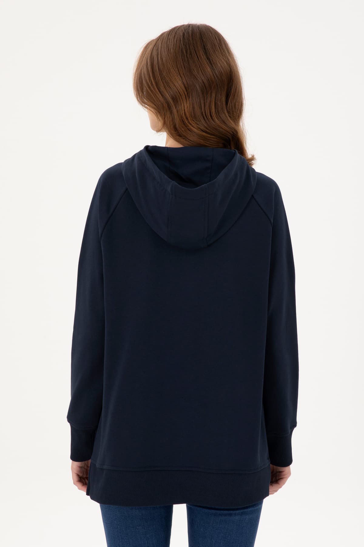 سویشرت کلاهدار زنانه U.S. Polo Assn. سرمهای مدل 50296944-VR033 سویشرت کلاهدار زنانه U.S. Polo Assn. سرمهای مدل 50296944-VR033