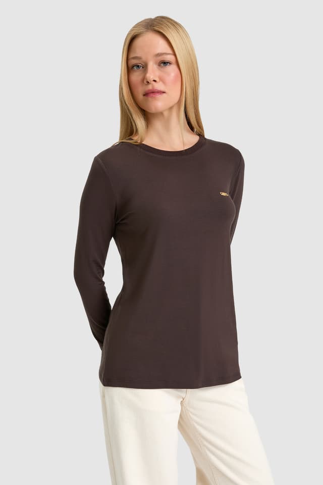 سوئیشرت زنانه U.S. Polo Assn. قهوهای تیره مدل 50332055-VR084 سوئیشرت زنانه U.S. Polo Assn. قهوهای تیره مدل 50332055-VR084