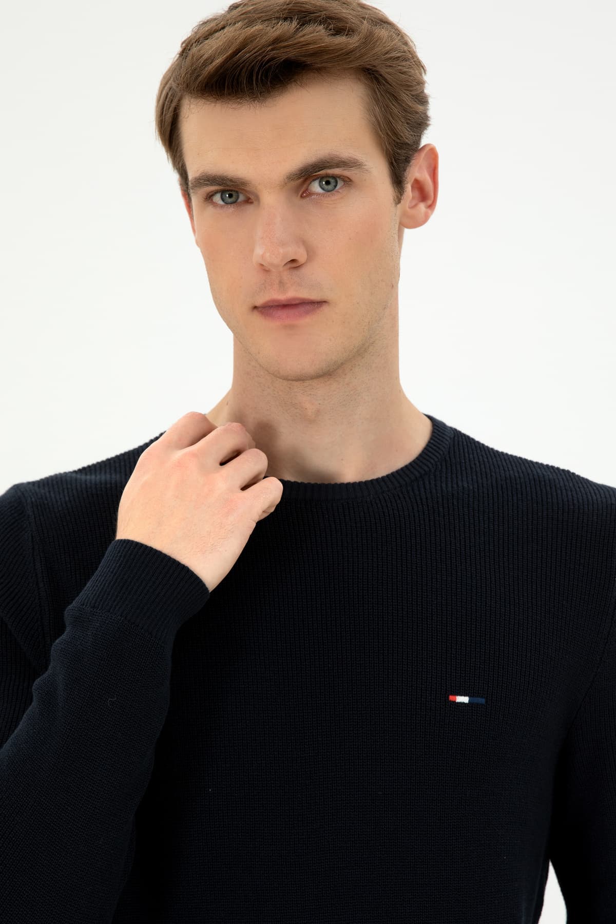 پلیور مردانه U.S. Polo Assn. فیت اسلیم یقه گرد سرمهای مدل 50298282-VR033 پلیور مردانه U.S. Polo Assn. فیت اسلیم یقه گرد سرمهای مدل 50298282-VR033