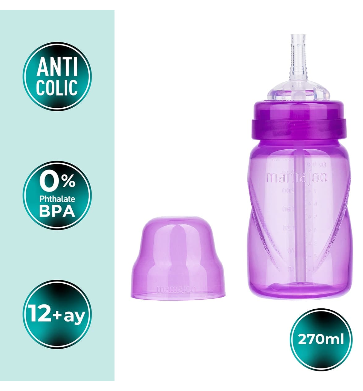 لیوان ضدنفخ نیدار ضدچکه Mamajoo بنفش 270 ml مناسب 12 ماه به بالا لیوان ضدنفخ نیدار ضدچکه Mamajoo بنفش 270 ml مناسب 12 ماه به بالا