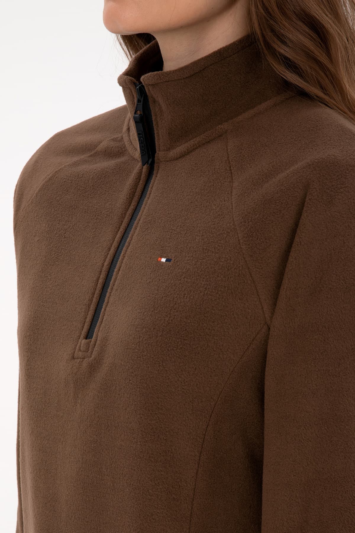 سویشرت پلار زنانه U.S. Polo Assn. قهوهای زیپدار یقه ایستاده مدل 50316714-VR029 سویشرت پلار زنانه U.S. Polo Assn. قهوهای زیپدار یقه ایستاده مدل 50316714-VR029