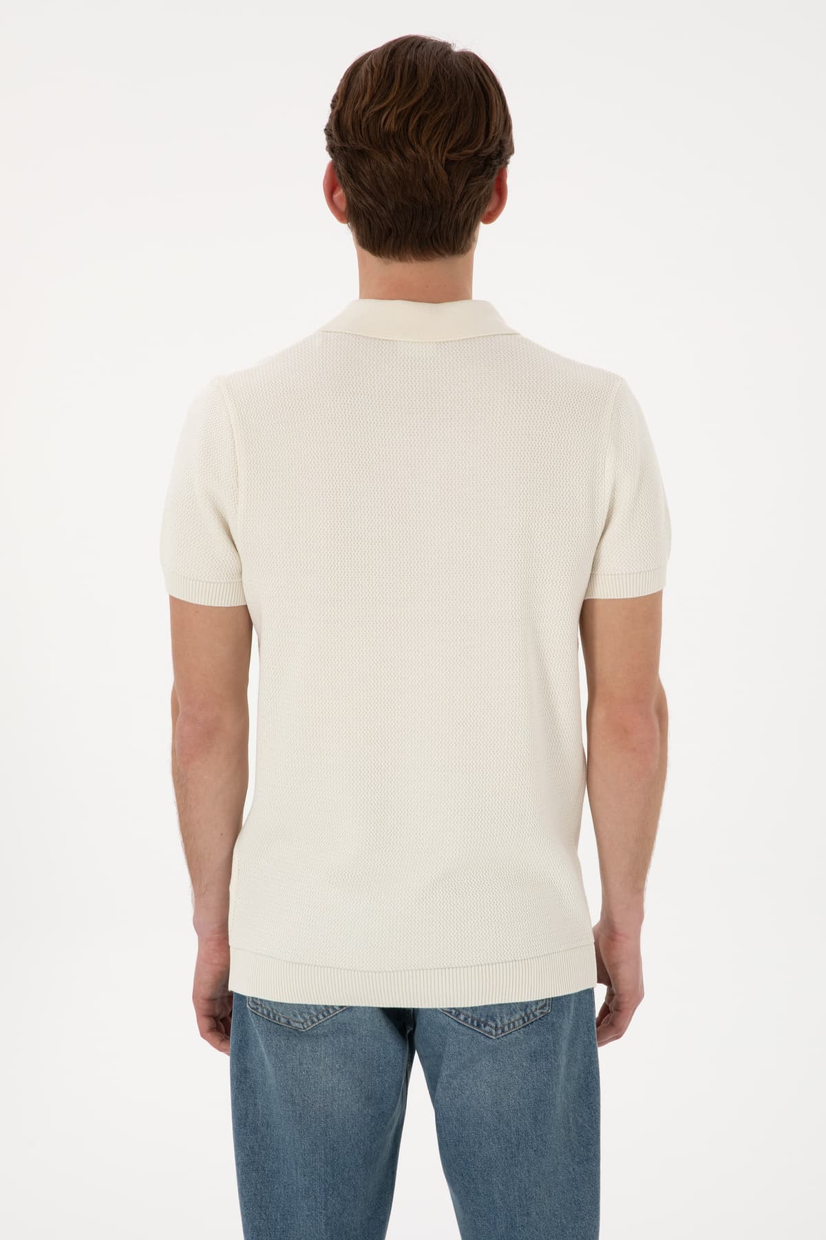 تیشرت مردانه U.S. Polo Assn. اسلیم فیت یقه پولو کرم مدل 50299409-VR071 تیشرت مردانه U.S. Polo Assn. اسلیم فیت یقه پولو کرم مدل 50299409-VR071