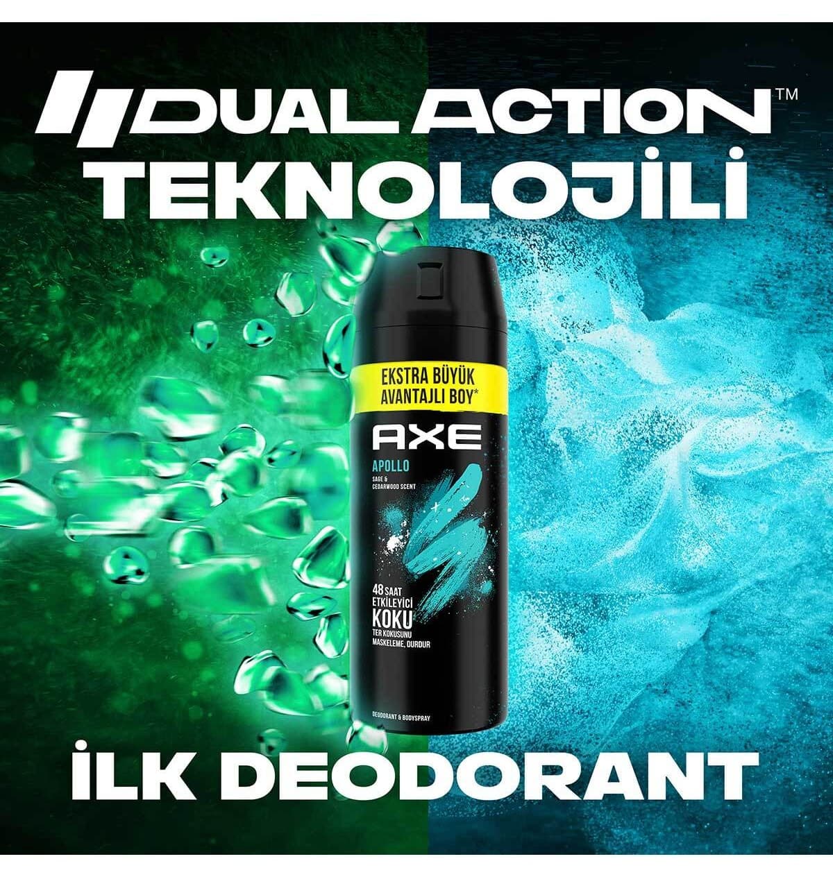 دئودورانت اسپری مردانه Axe 48 ساعت رایحه تاثیرگذار مدل Apollo 200 ml دئودورانت اسپری مردانه Axe 48 ساعت رایحه تاثیرگذار مدل Apollo 200 ml