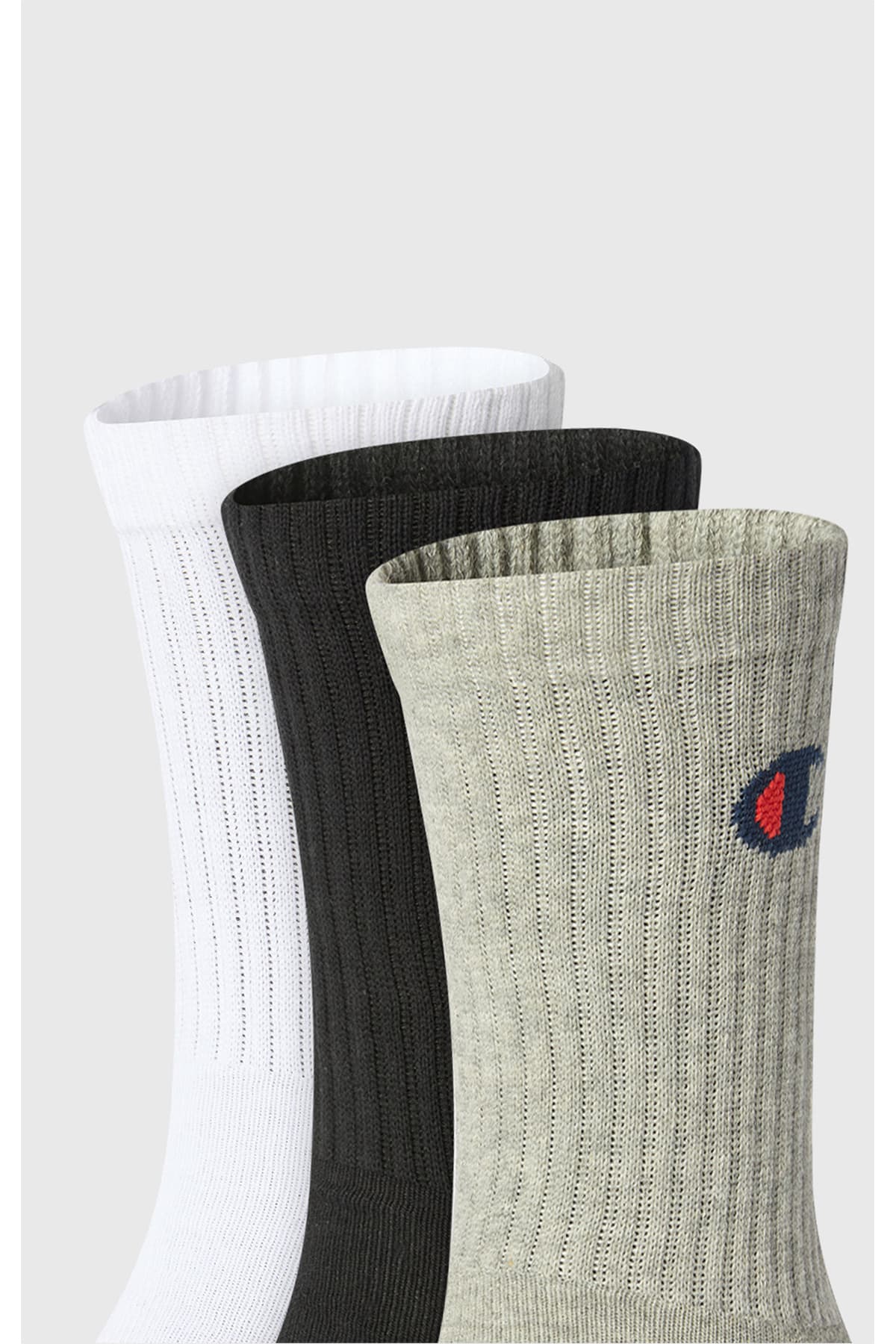 جوراب ساقدار یونیسکس Champion Basics 3pk خاکستری مدل U24558-EM006 جوراب ساقدار یونیسکس Champion Basics 3pk خاکستری مدل U24558-EM006