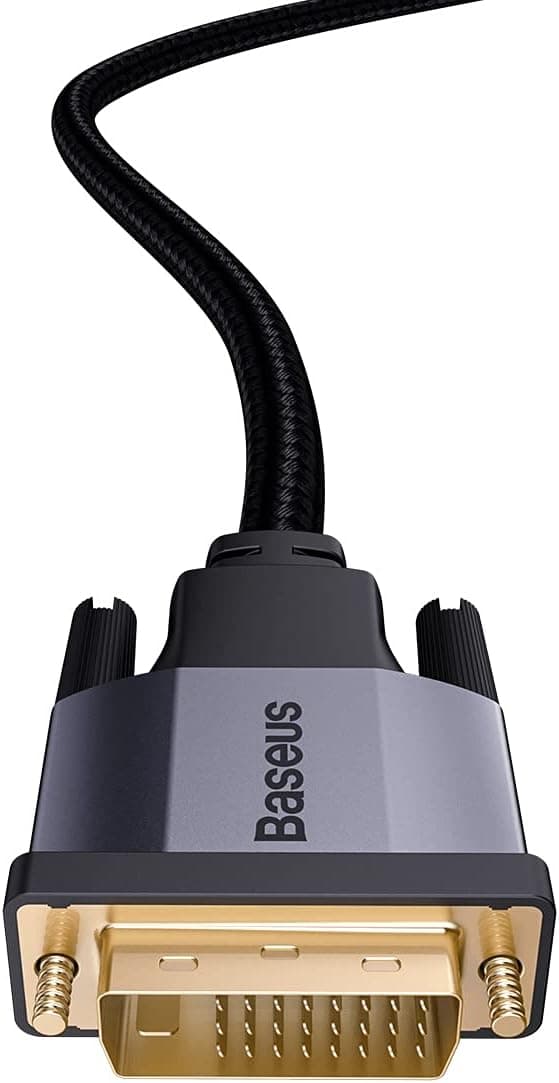 کابل انتقال تصویر DVI به DVI Baseus به طول 1 متر مشکی و خاکستری کابل انتقال تصویر DVI به DVI Baseus به طول 1 متر مشکی و خاکستری