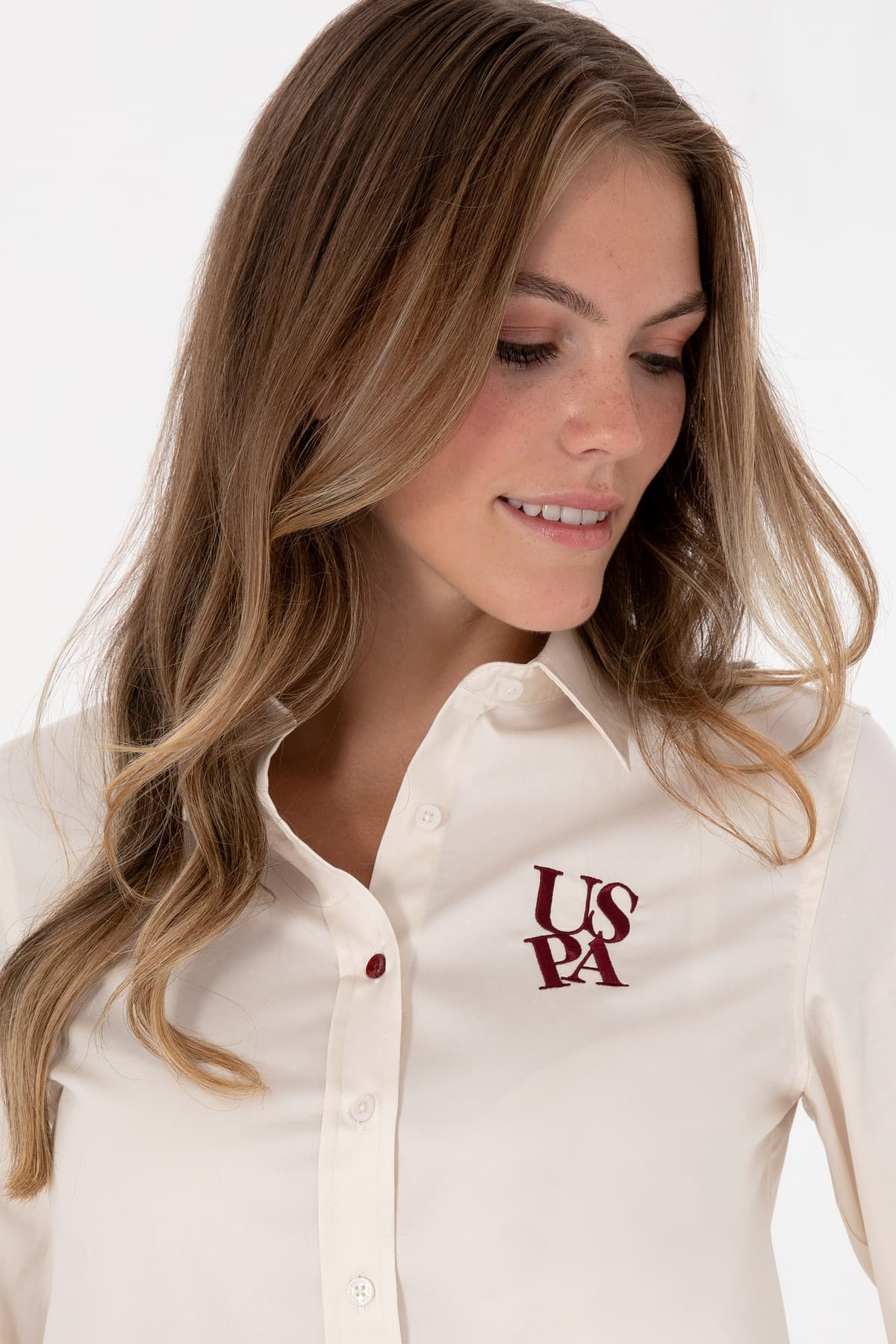 پیراهن زنانه U.S. Polo Assn. آستین بلند کرم مدل 50308653-VR256 پیراهن زنانه U.S. Polo Assn. آستین بلند کرم مدل 50308653-VR256