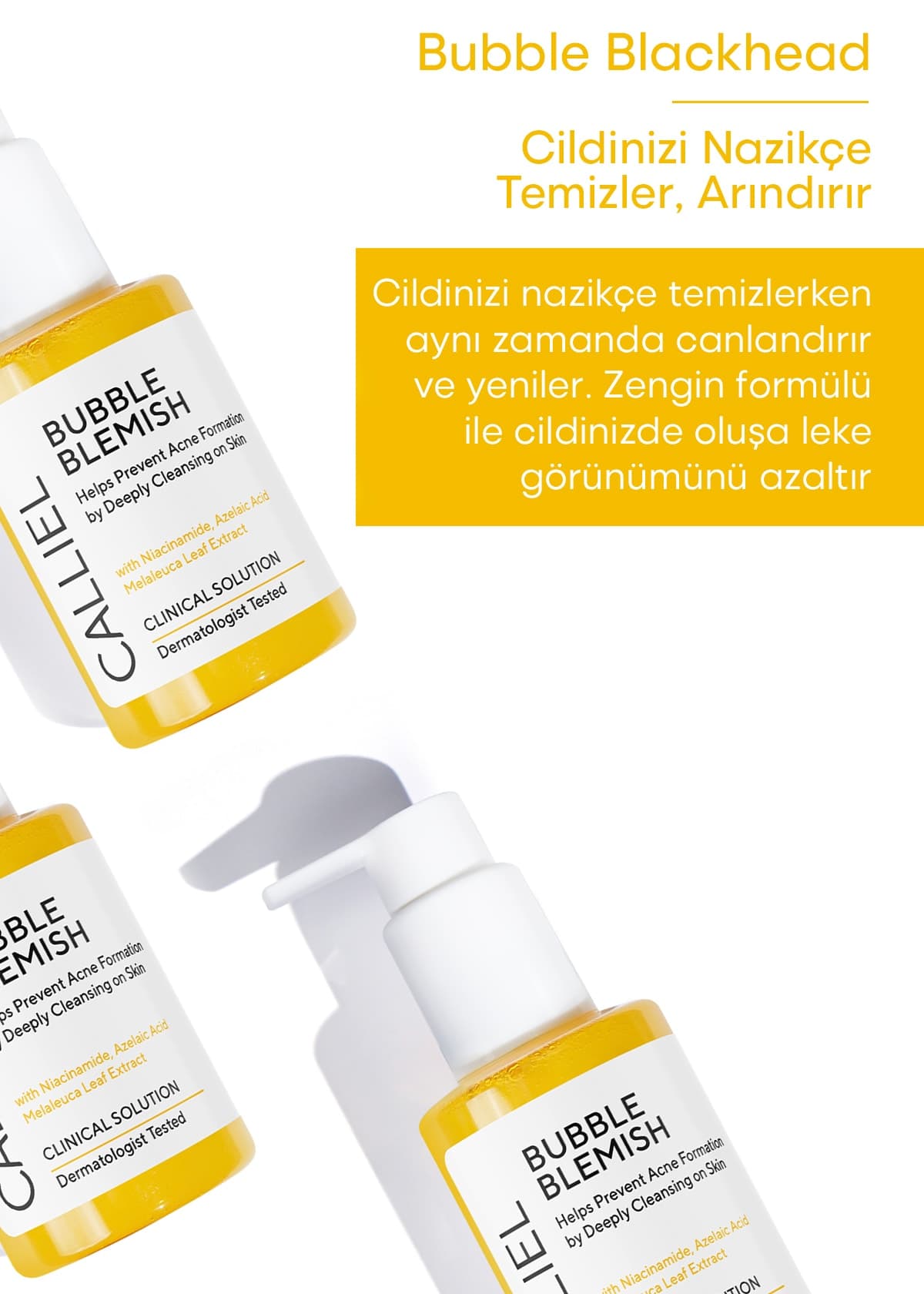 محصول مراقبت پوست CALLİEL ضد لک، روشنکننده و یکنواختکننده Blemish Bubble 120 Ml محصول مراقبت پوست CALLİEL ضد لک، روشنکننده و یکنواختکننده Blemish Bubble 120 Ml