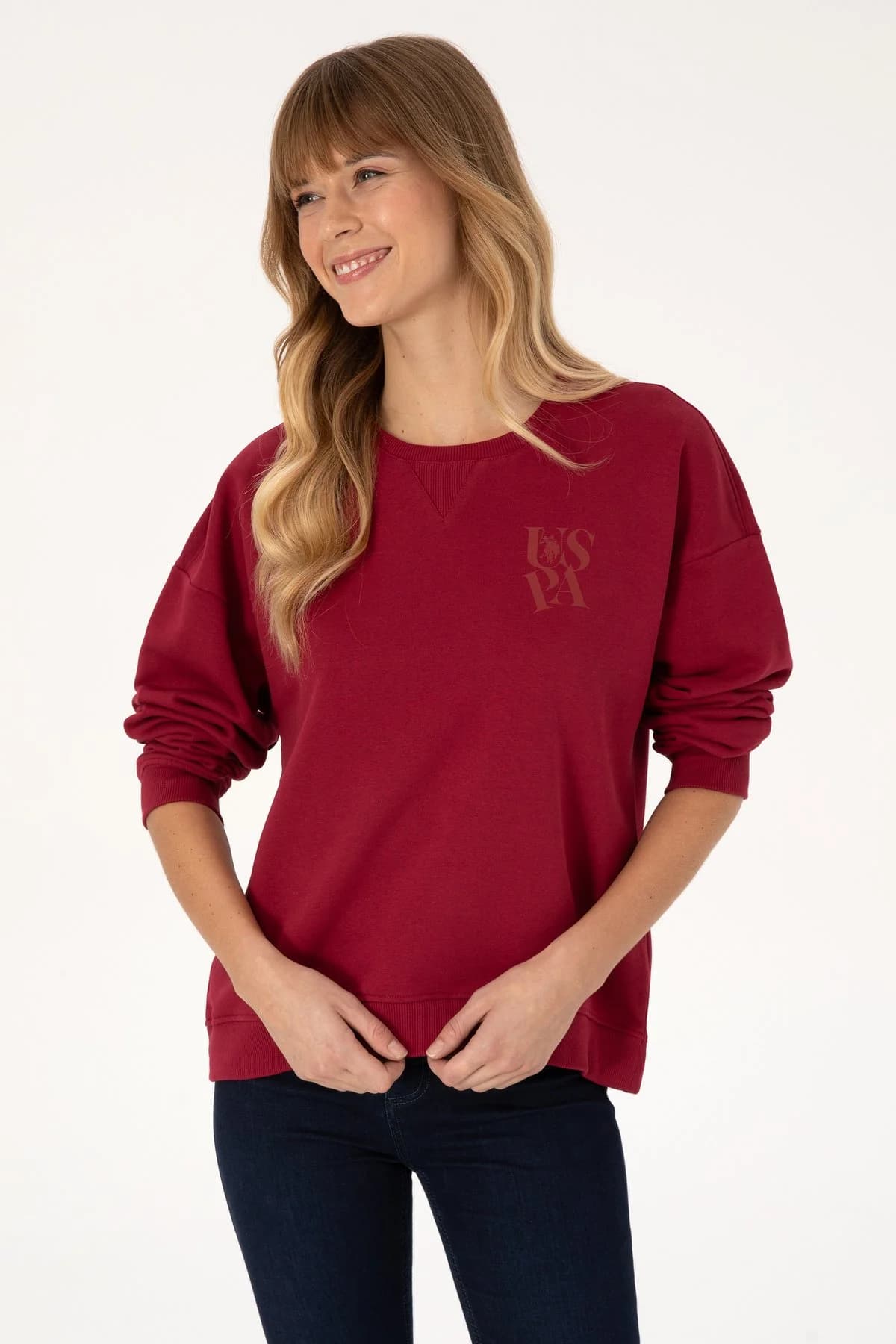 سوئیشرت زنانه U.S. Polo Assn. یقه گرد رنگ فرامبوازی تیره مدل 50307787-VR104 سوئیشرت زنانه U.S. Polo Assn. یقه گرد رنگ فرامبوازی تیره مدل 50307787-VR104