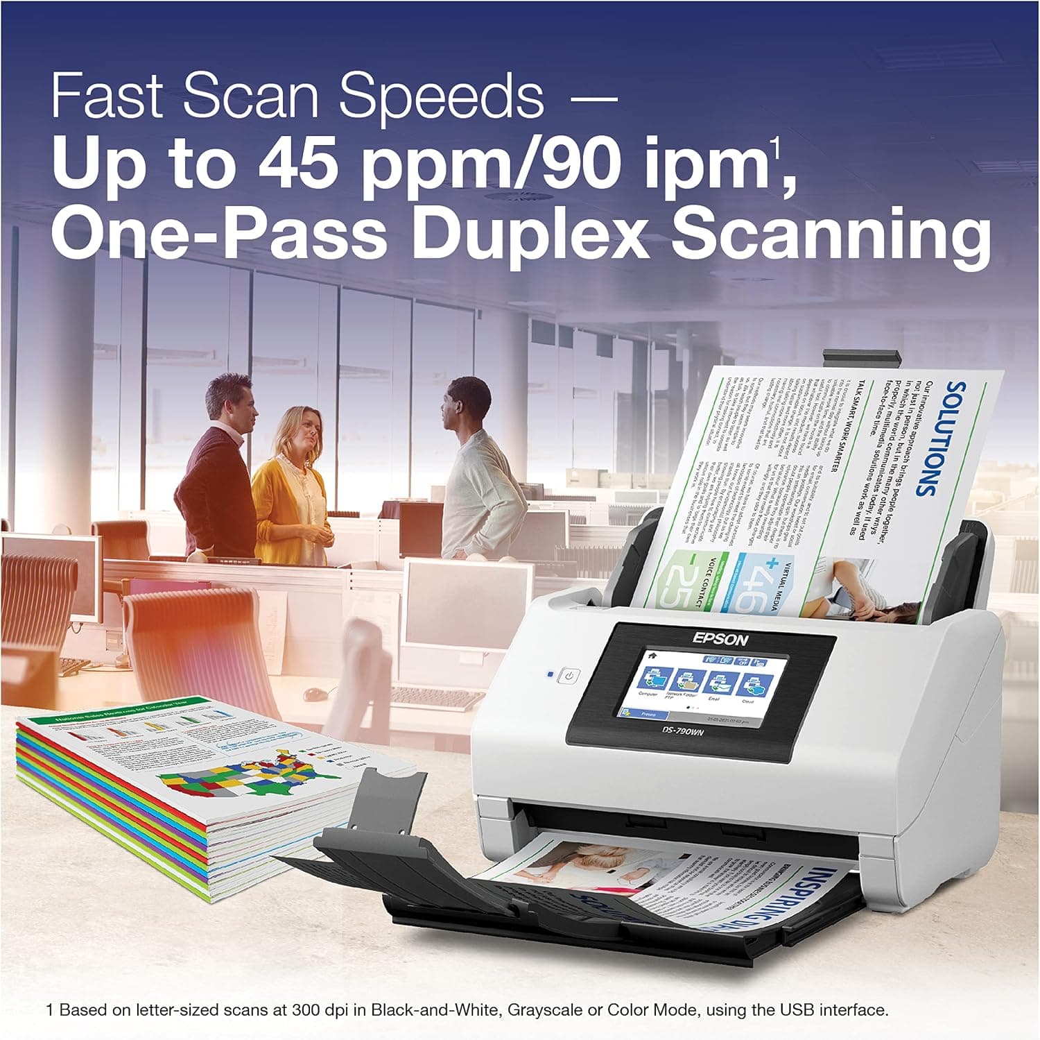 اسکنر اسناد رنگی Epson مدل DS-790WN با شبکه بیسیم، اسکن دورو و تغذیه خودکار 100برگی اسکنر اسناد رنگی Epson مدل DS-790WN با شبکه بیسیم، اسکن دورو و تغذیه خودکار 100برگی