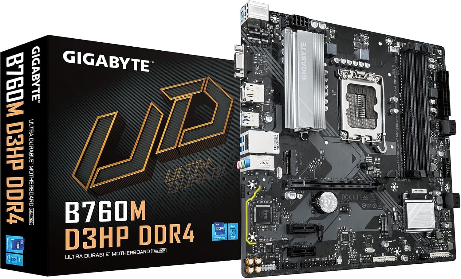مادربرد GIGABYTE DDR4 سازگار با Intel Core نسل ۱۴ مدل B760M D3HP مادربرد GIGABYTE DDR4 سازگار با Intel Core نسل ۱۴ مدل B760M D3HP