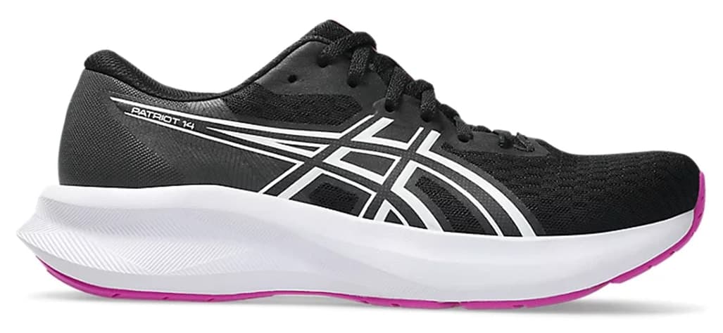 کفش دویدن یونیسکس Asics Patriot 14 مشکی مدل 1012B836-005 کفش دویدن یونیسکس Asics Patriot 14 مشکی مدل 1012B836-005