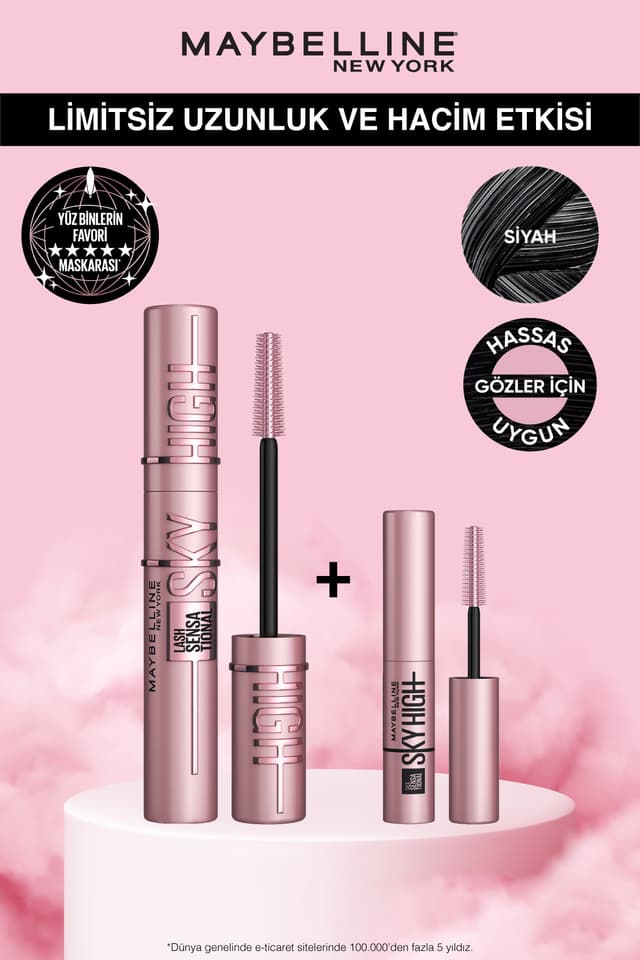 ریمل Maybelline New York Lash Sensational Sky High و Mini Sky High حجم 7.2 ml و 4.5 ml ریمل Maybelline New York Lash Sensational Sky High و Mini Sky High حجم 7.2 ml و 4.5 ml